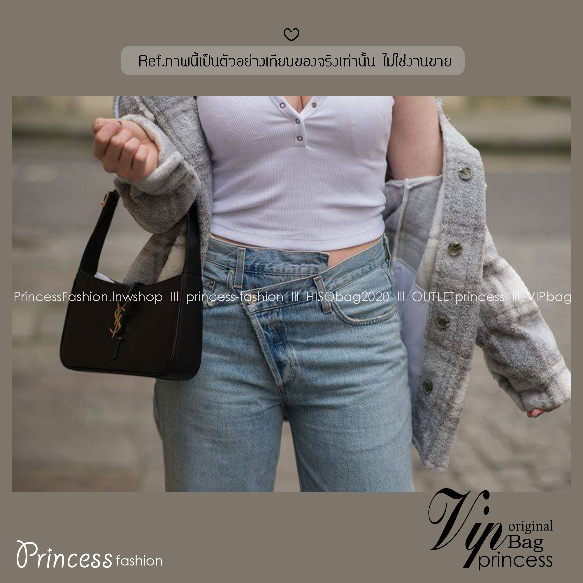 YSL le 5 à 7 Hobo Bag กระเป๋าสะพายไหล่ดีเทลหรู ฮอตไม่หยุด ฉ่ำสุดตัวแม่ คลาสสิค ดีเทลหรู สวยครบทุกมุมตอบโจทย์ทุกไลฟ์สไตล์ ใช้งานได้ง่ายและสะดวก หนังเรียบสวยน้ำหนักเบา คมชัด ดูแพงที่สุด