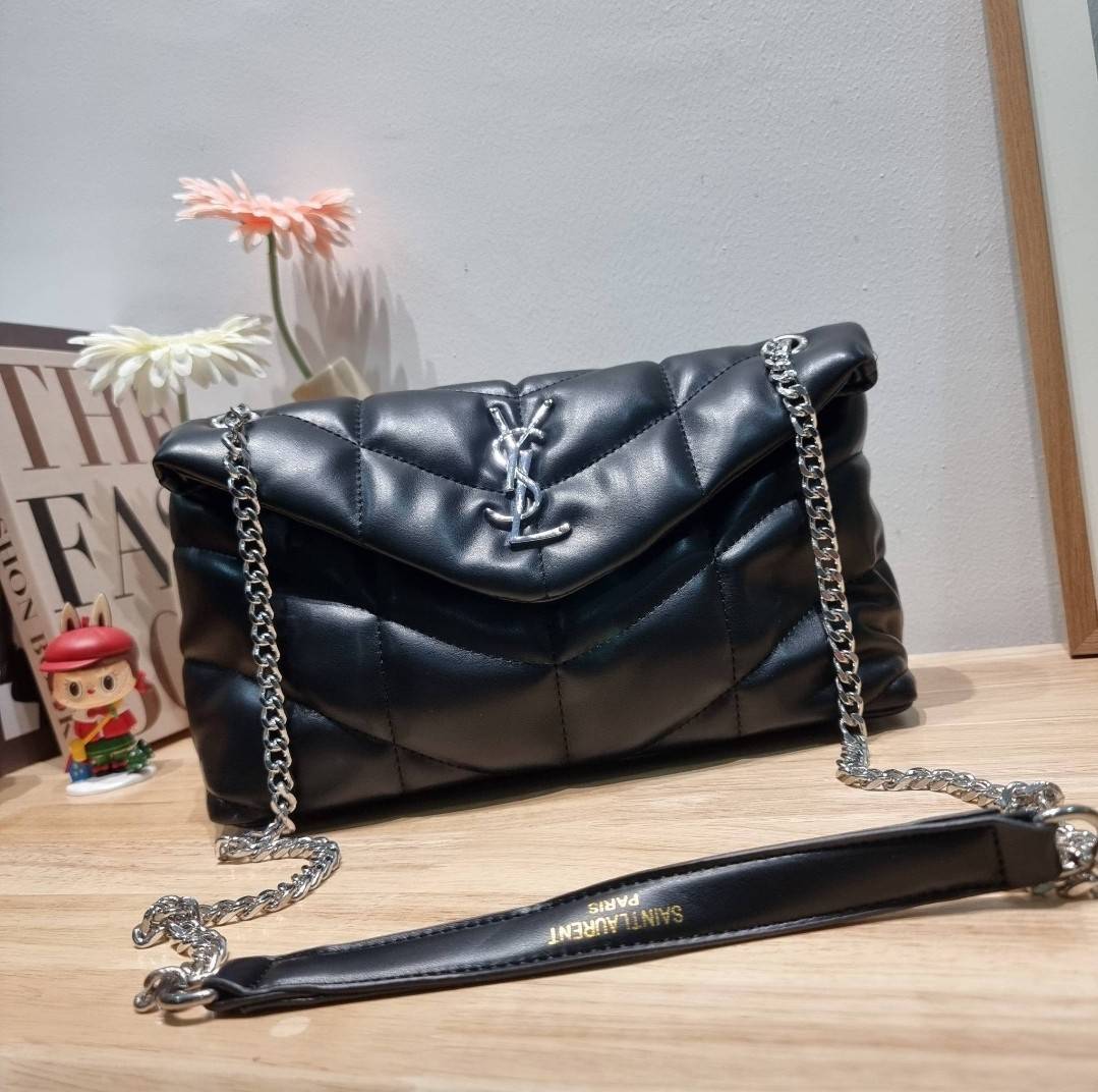 YSL PUFFER SMALL CHAIN BAG IN QUILTED / Yves Saint laurent puffer small chain bag in quilted กระเป๋าสะพายรุ่นยอดนิยม ทรงสวย ใช้ได้บ่อยไม่มีเบื่อ