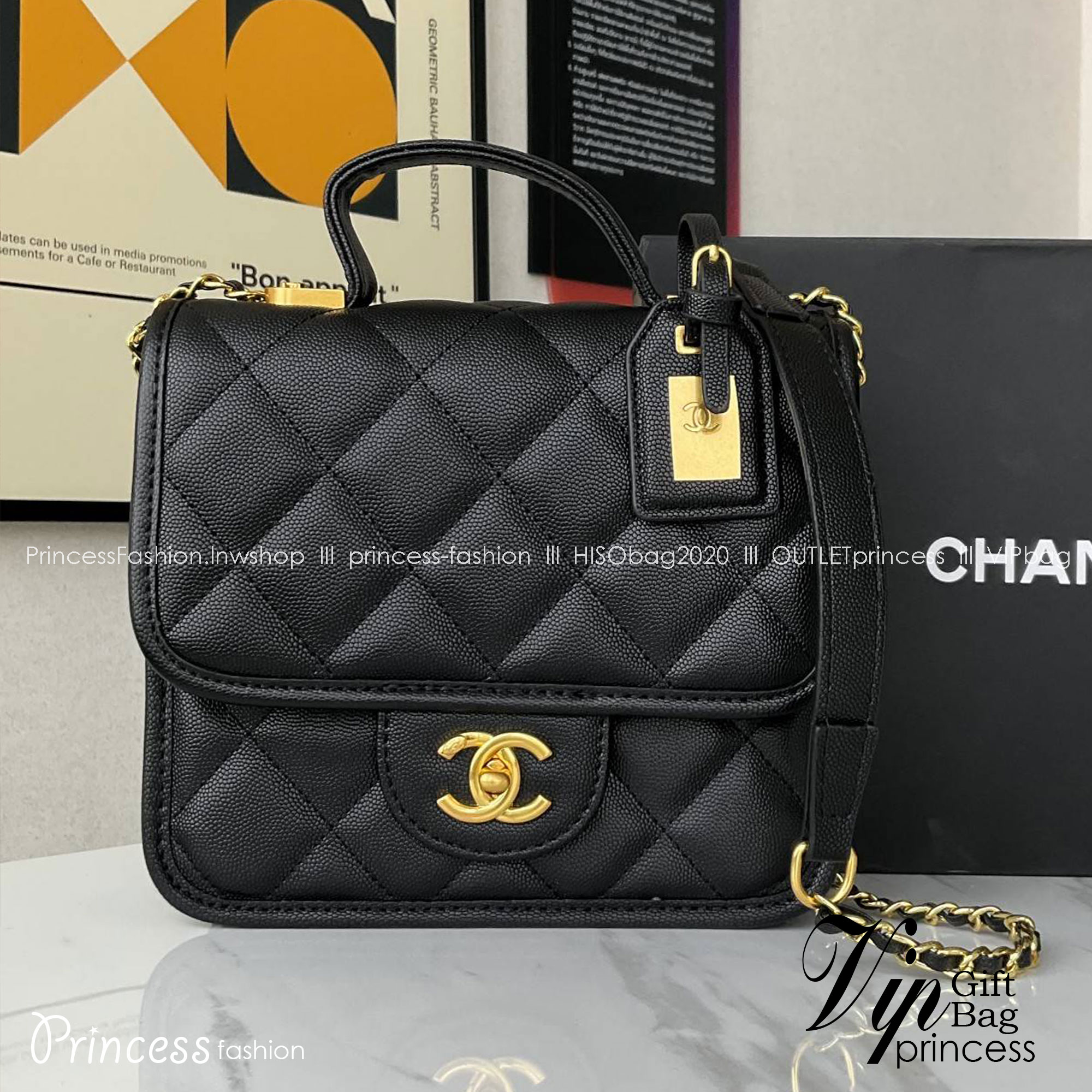 Chanel Handle Flap bag / Chanel Caviar Quilted Sweet handle Flap bag กระเป๋าทรงสะพายข้าง ที่กำลังมาแรงมาในตอนนี้ ตัวกระเป๋าเป็นหนังลายคาเวียร์สวยหรูมาก