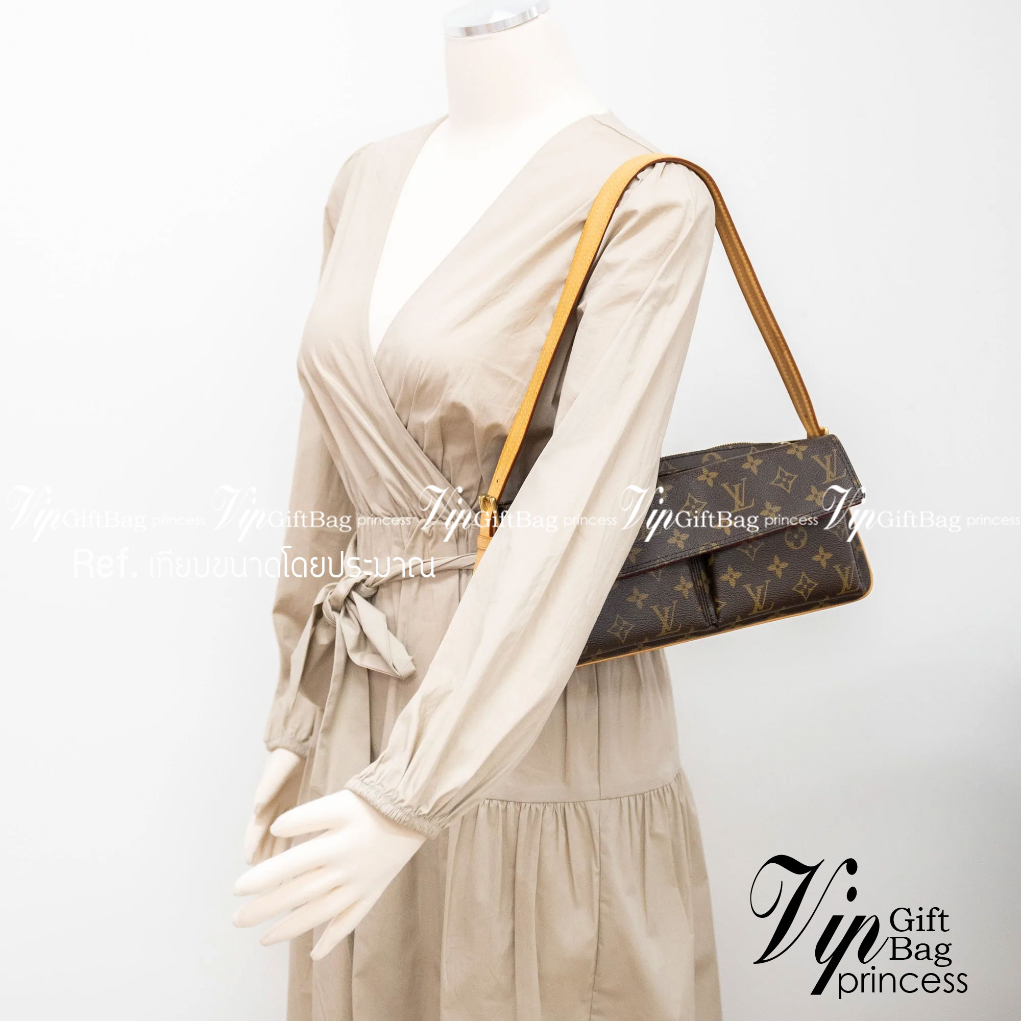 LV VIBA CITE MM Monogram เกรดออริจินอล กระเป๋าสะพายไหล่งานแบรนด์ รุ่นวินเทจ เป๊ะ ปัง ปั้มทุกจุด สวยหรูดูแพง ตามแบบฉบับแบรนด์ ภาพถ่ายจากงานขายจริง ใช้งานต่างประเทศได้