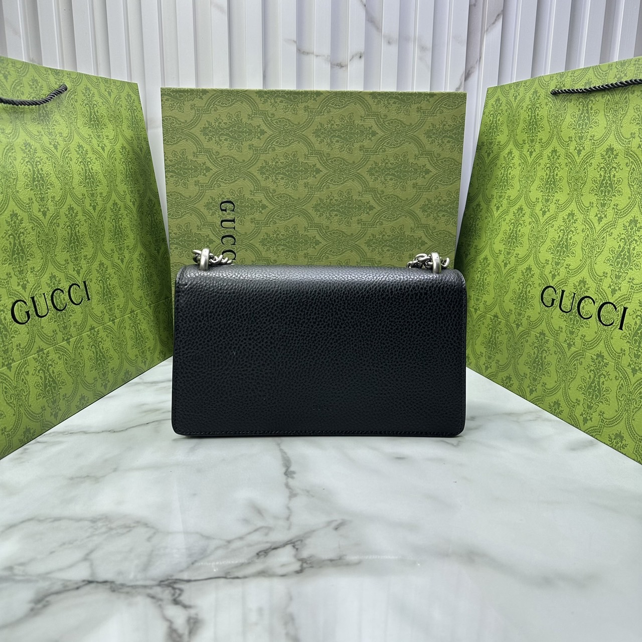 GUCCI DIONYSUS LEATHER SUPER MINI BAG กระเป๋าสะพายไดโอนิซูสหรูหราเป็นเอกลักษณ์ เกรดออริ สลับแท้ 1:1 ใช้งานต่างประเทศได้