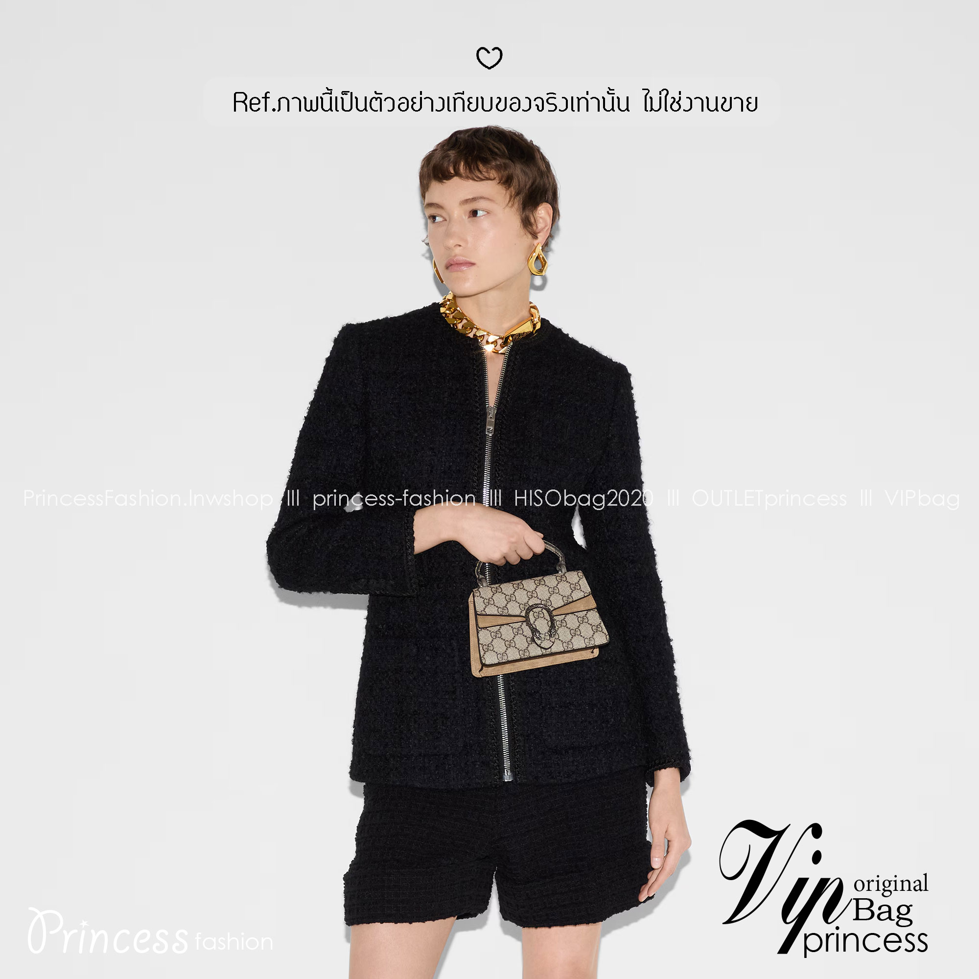 GUCCI Dionysus mini top handle bag กระเป๋าสะพายพร้อมหูจับในตัวรุ่นสุดคลาสสิควินเทจ ไซส์มินิน่ารักให้สาวๆใช้งาน และพกพาได้สะดวก ดึงดูดและสะกดสายตาด้วยอะไหล่ดีเทลหรู