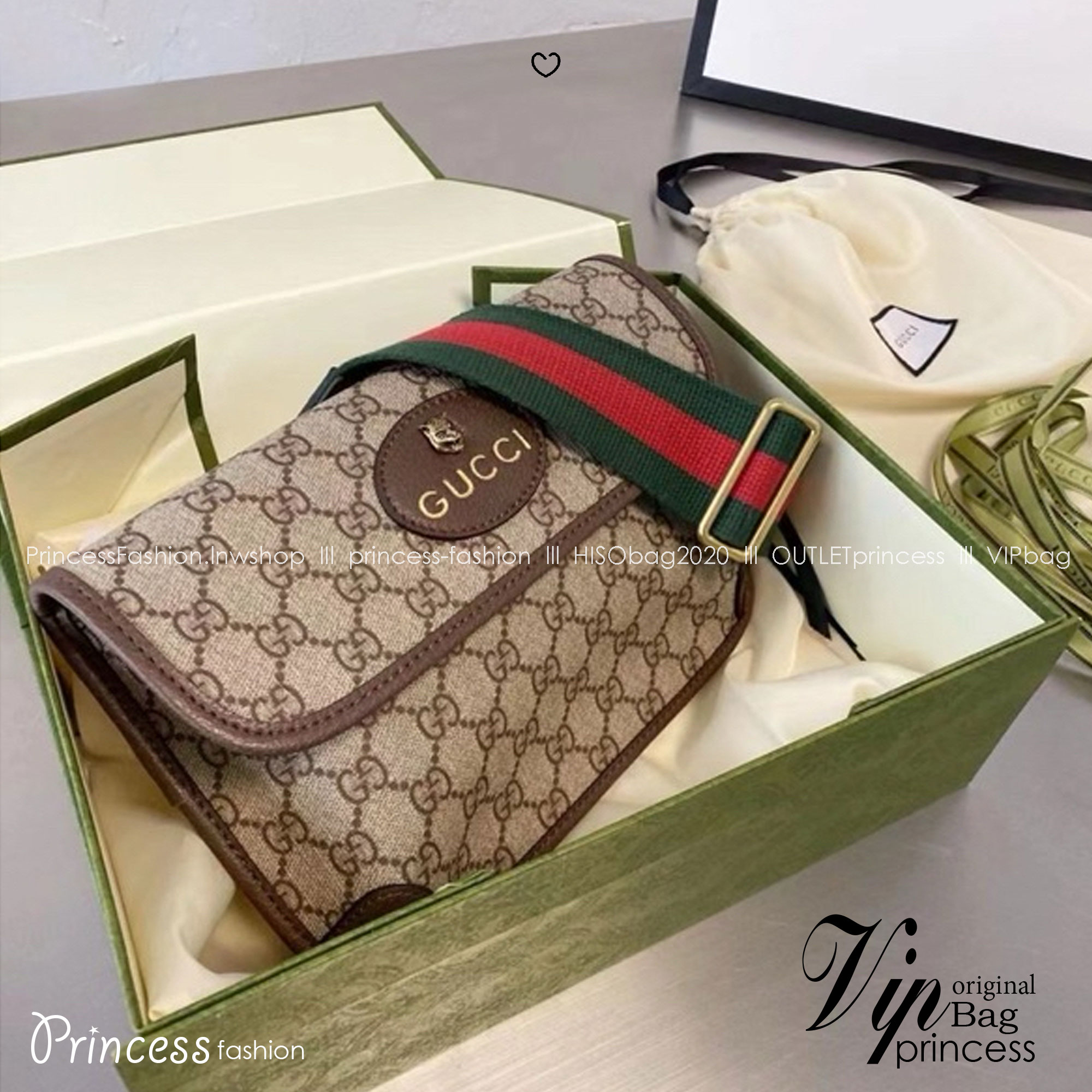 GUCCI neo vintage GG supreme belt bag ฮอตฉ่ำๆ กับกระเป๋าคาดอกรุ่นคลาสสิค ดีไซน์เท่ หรู สไตล์สปอร์ต ขนาดกำลังดี พกพาง่าย คาดไปไหนก็ได้สบายๆ