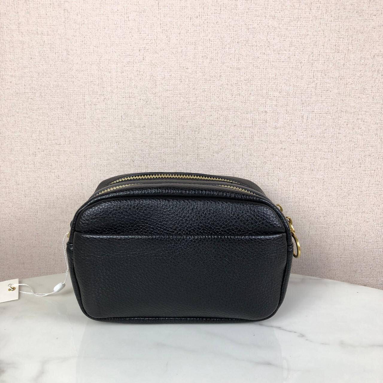 ของแท้ 💯% Tory Burch Perry Bombe Mini Leather Crossbody กระเป๋าสะพาย 2 ช่องซิป