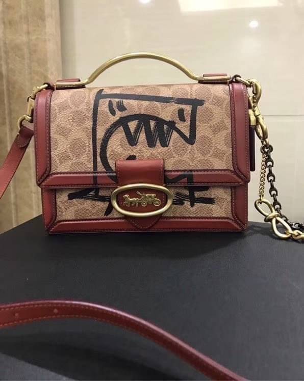 Coach Riley Top Handle 22 In Signature Canvas With Rexy Bag