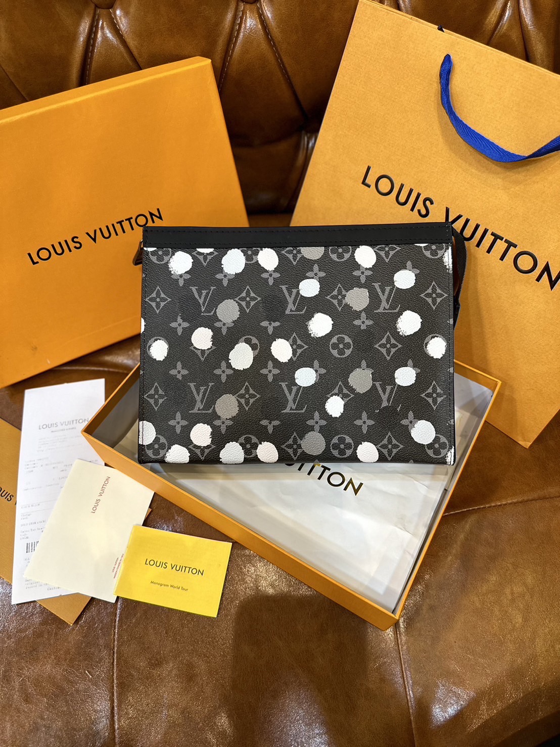 พร้อมส่ง 15 แบบ LV Pochette Voyage MM / LV Clutch กระเป๋าถือทรงคลัช ทรงพอช เกรดออริ สลับแท้ 1:1 ใช้ต่างประเทศได้ ใช้ได้ทั้งชายหญิง