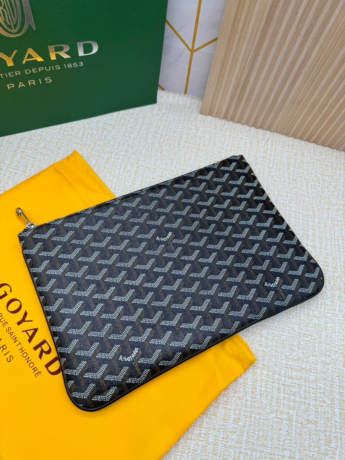 พร้อมส่ง GOYARD CLUTCH BAG unisex 30cm กระเป๋าคลัช ใช้ได้ทั้งชายหญิง เกรดออริ สลับแท้ 1:1 ใช้ต่างประเทศได้ ภาพถ่ายจากงานขายจริง