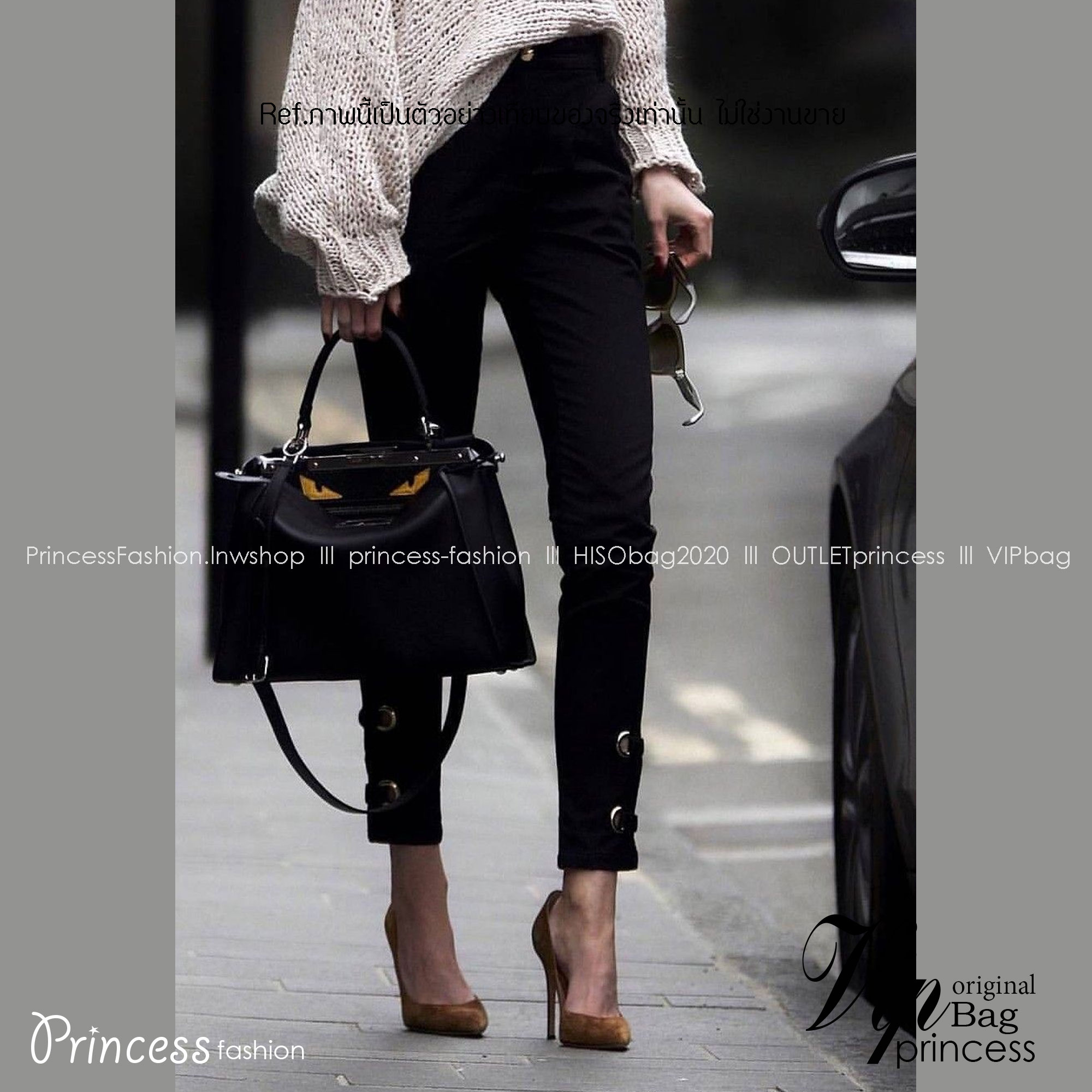 พร้อมส่ง 3 สี FENDI Peekaboo Monster กระเป๋าถือหรือสะพายรูปลักษณ์สวยงามทันสมัย 🧡 เกรดออริจินอล 1:1 สลับแท้ ใช้งานต่างประเทศได้