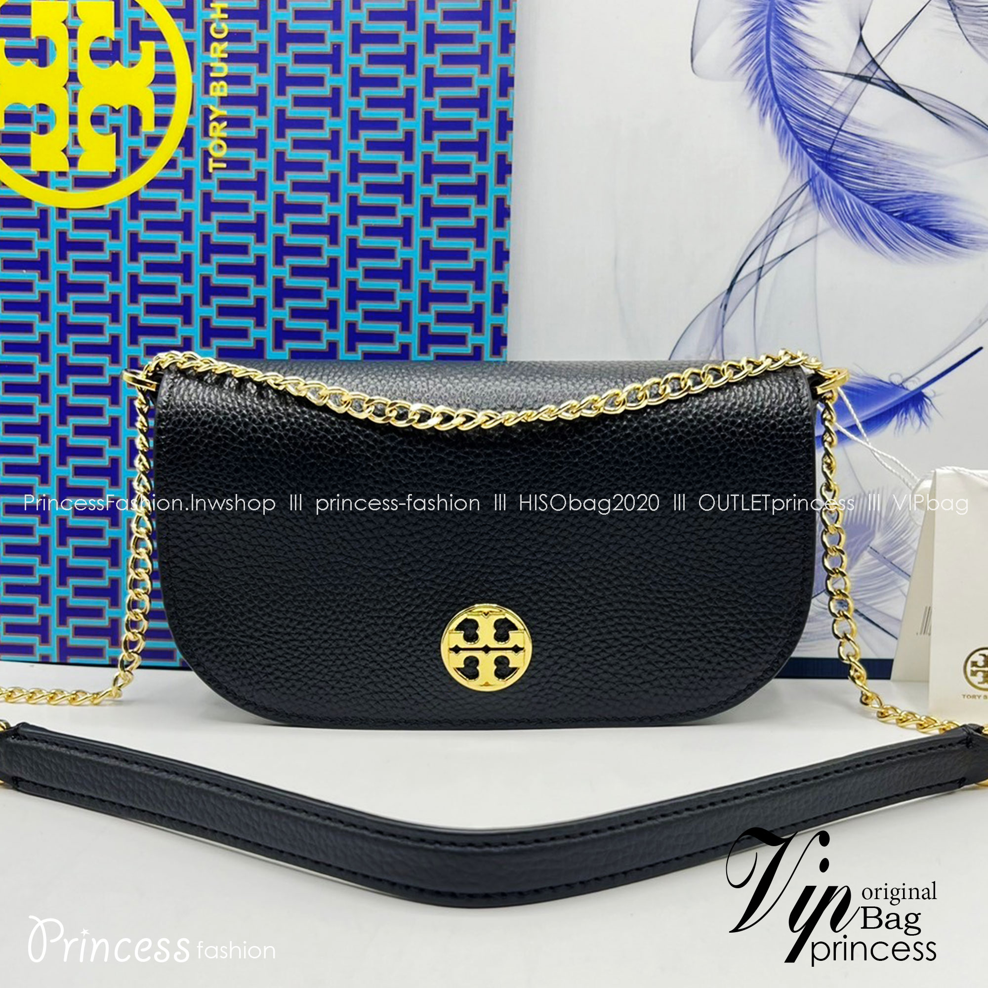 TORY BURCH Chelsea Pebbled Crossbody Bag กระเป๋าสะพายเรียบหรู เกรดออริ สลับแท้ 1:1 ใช้งานต่างประเทศได้