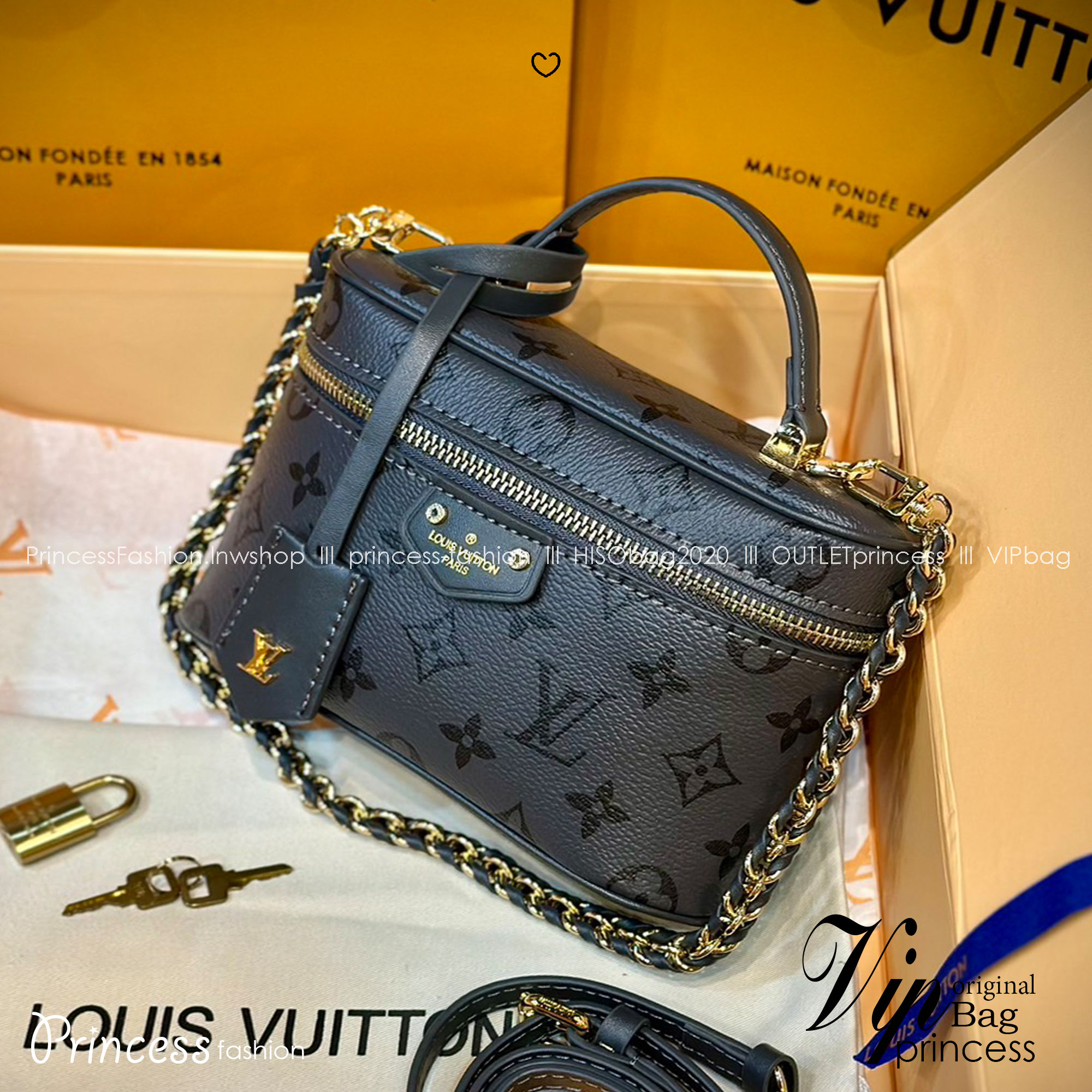 LV Vanity Chain Pouch Other movies กระเป๋าทรงวานิตี้ สีใหม่โทนเทาสวยมีสไตล์ไร้ที่ติ เกรดออริ 1:1 ใช้งานต่างประเทศได้