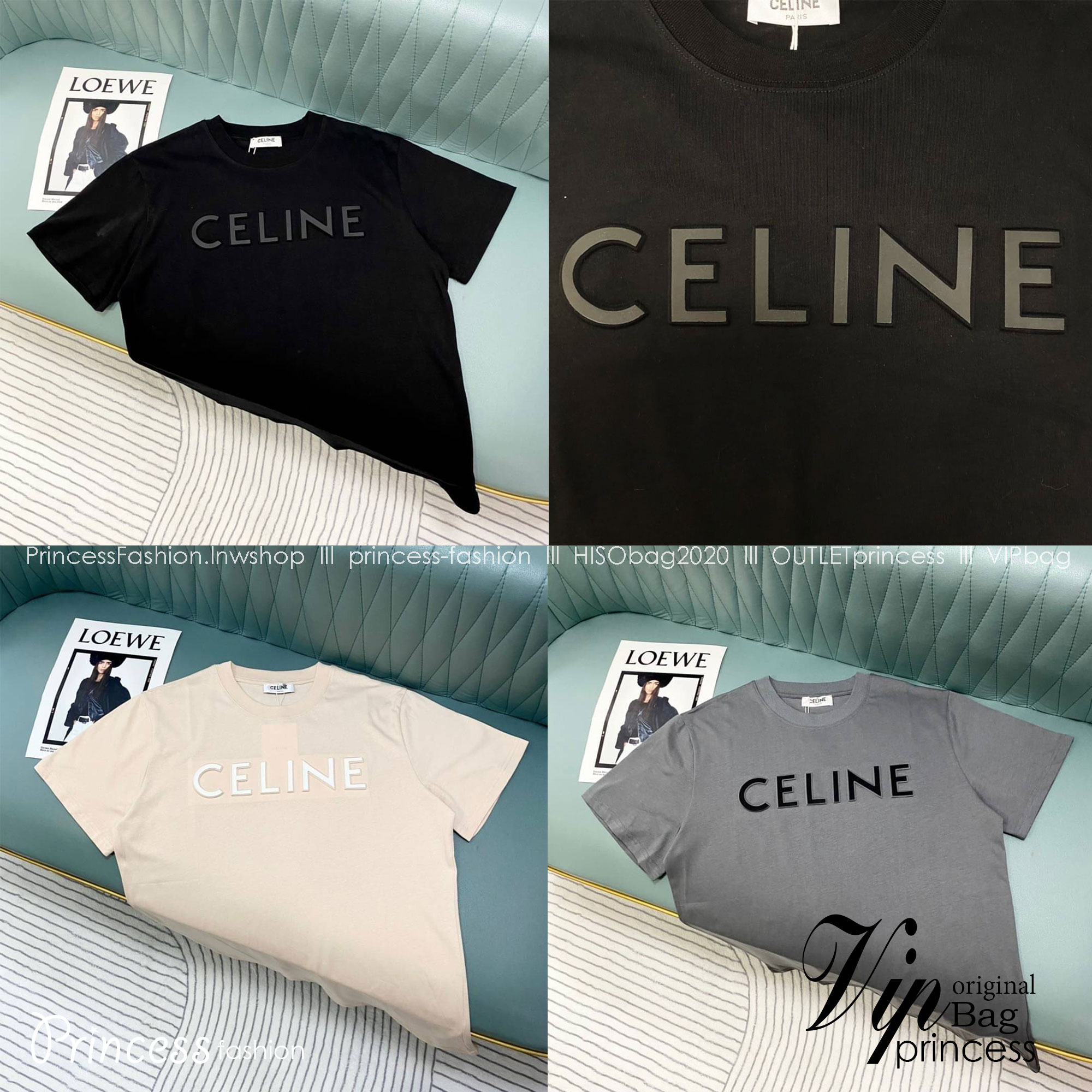 Celine T-Shirt / CL T-Shirts เสื้อยืดแบรนด์เนม เสื้อแบรนด์หรู เกรดออริจินอล สลับแท้ ภาพถ่ายจากงานจริง ใช้งานต่างประเทศได้