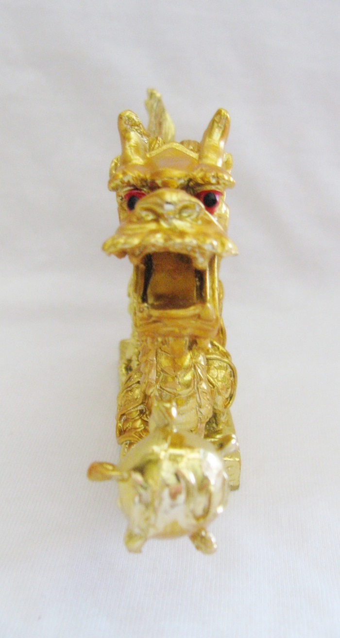 สินค้าหมดค่ะ มังกรทองถือลูกแก้วเสริมบารมีโชคลาภ แก้ชงปีระกา ปี2560ค่ะ