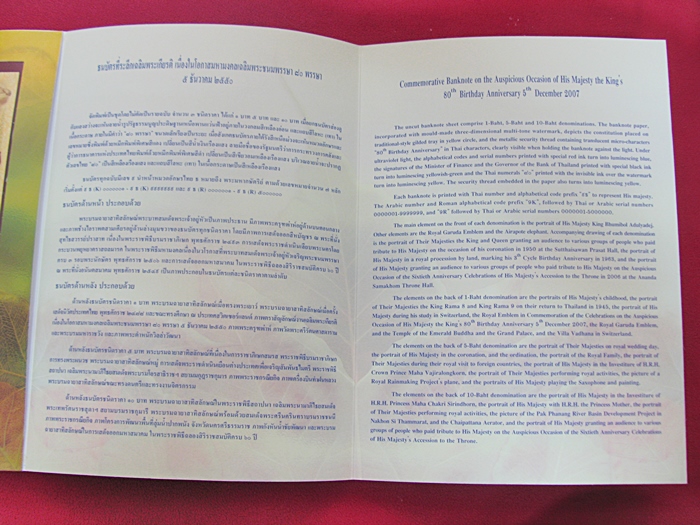 สินค้าหมดค่ะ ธนบัตรที่ระลึกเฉลิมพระเกียรติ เนื่องในโอกาสมหามงคลเฉลิมพระชนมพรรษา 80 พรรษา 5 ธันวาคม 2550 ค่ะ