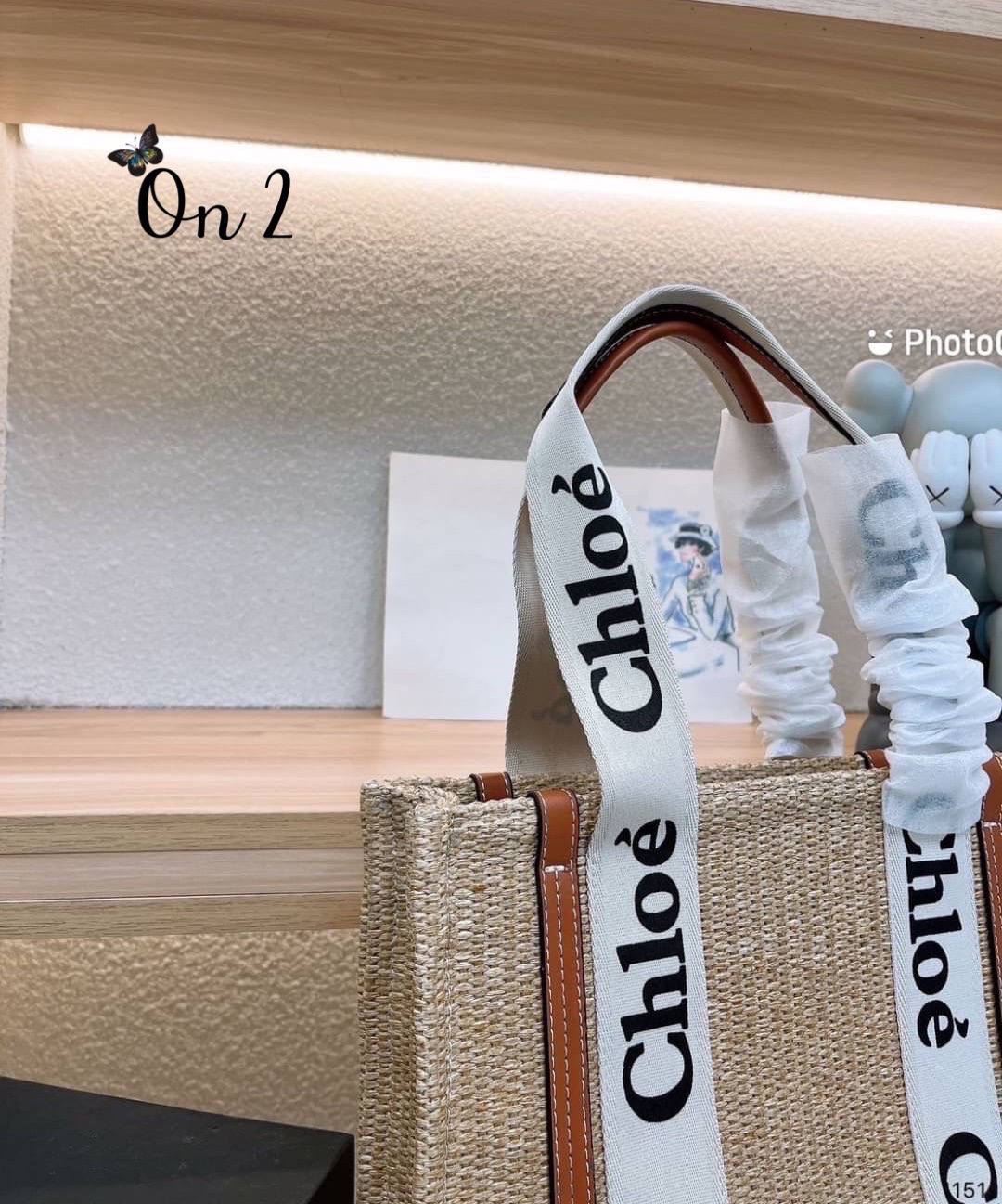 CHLOE Woody tote bag 14" / Chloe Women's Straw Woven Canvas Print Shopping Bag ปังไม่ไหว รุ่นมาใหม่งานสานแน่นเต็มใบ สายสะพายแคนวาสพิมพ์ชื่อแบรนด์แบบตะโกน สวยลงตัวรุ่นนึ้ไม่ควรพลาดน้า