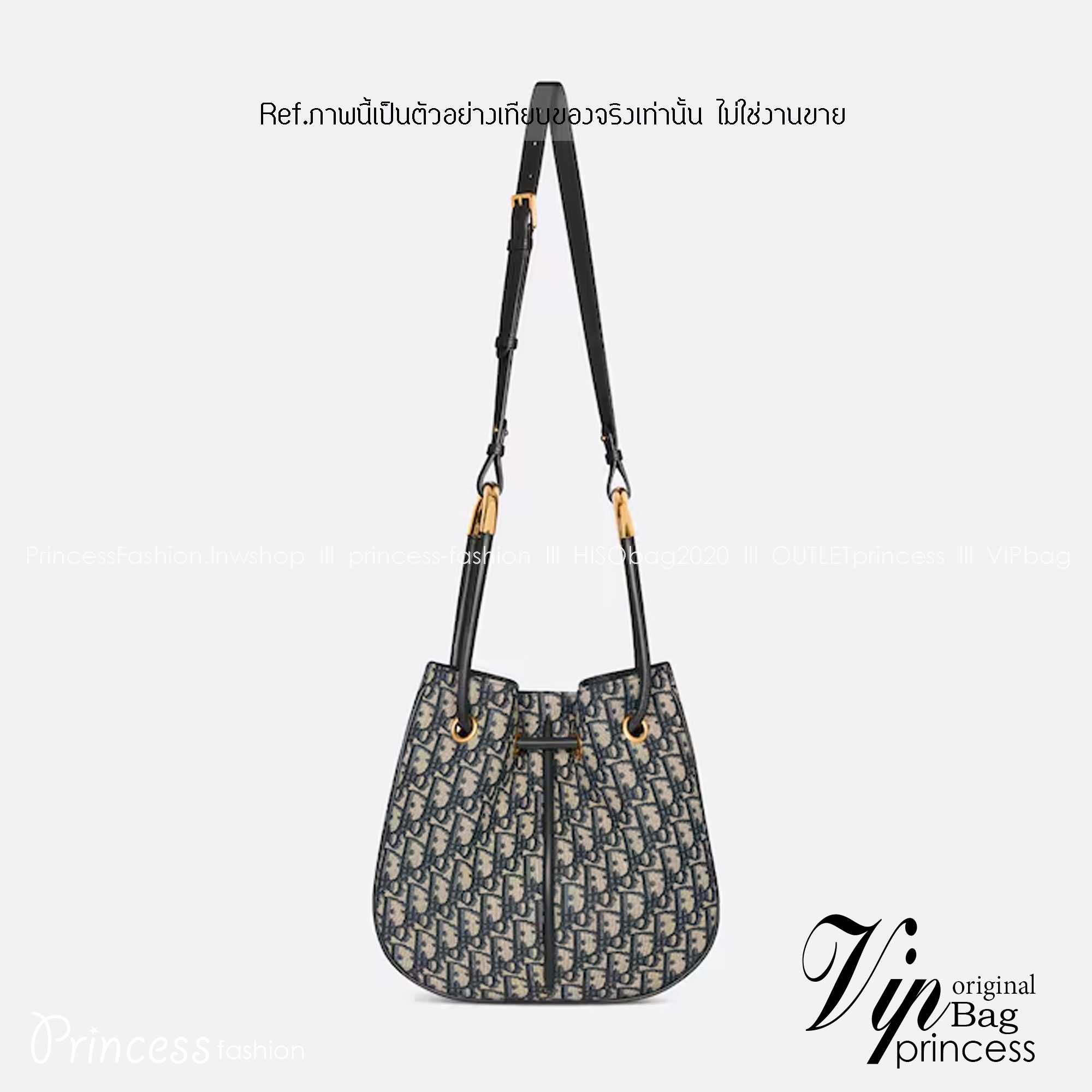 Medium DIOR Nolita Bag Blue Dior Oblique Jacquard รุ่นใหม่ กระเป๋าสะพายทรงโท้ท สวยเรียบหรู ถือได้ สะพายยาวได้ เกรดออริ 1:1