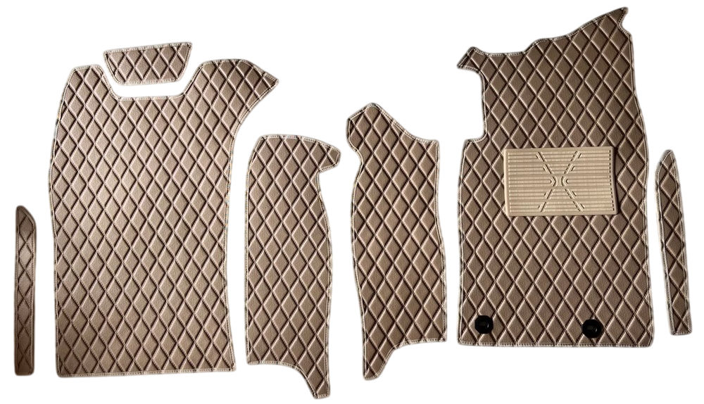 ยางปูพื้นรถยนต์ TOYOTA AVANZA 2019 ลายไดมอนด์ สีครีม เต็มคัน (พร้อมส่ง)