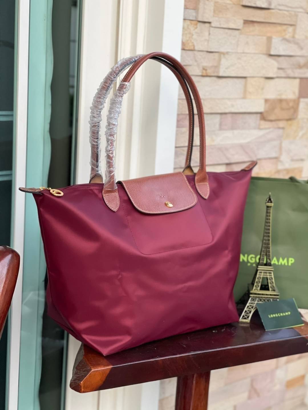 LONGCHAMP LE PLIAGE ORIGINAL SHOULDER BAG L (หูยาว ฝาน้ำตาล) กระเป๋าสะพายไหล่ รุ่น Original มีเอกลักษณ์อันโดดเด่นของรุ่นไอคอนนิค