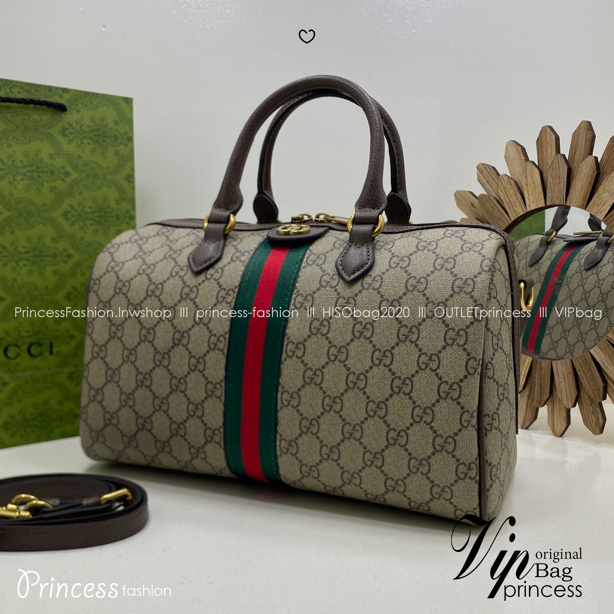 GUCCI GG Ophidia medium top handle bag กระเป๋าถือทรงหมอนสวยคลาสสิค ดีไซน์แถบคาดโดดเด่น สวย หรู หูจับในตัวใช้สะดวก เปิด-ปิดกระเป๋าด้วยซิป ภายในโล่งกว้าง