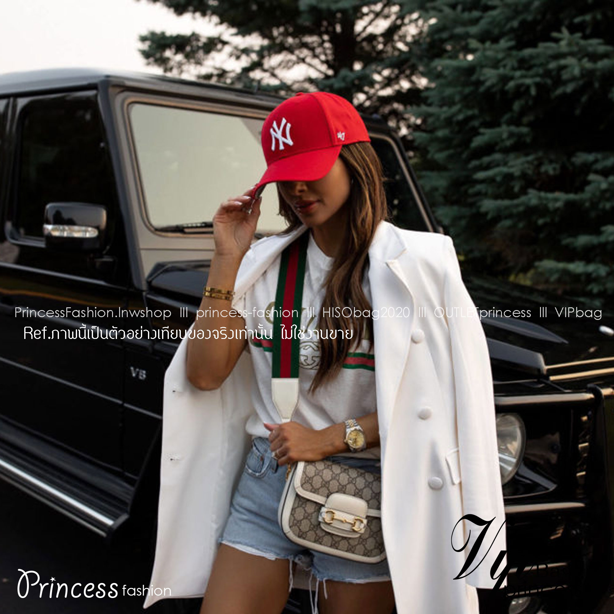 Gucci Horsebit 1955 mini bag GG Supreme in canvas พร้อมส่ง เกรดท็อปออรินอล งานเหมือนสุด หนังแท้ สวยงามตามรูป TOP ORIGINAL 1:1 เกรดเทียบแท้ ใช้สลับแท้ได้ ใช้งานต่างประเทศได้