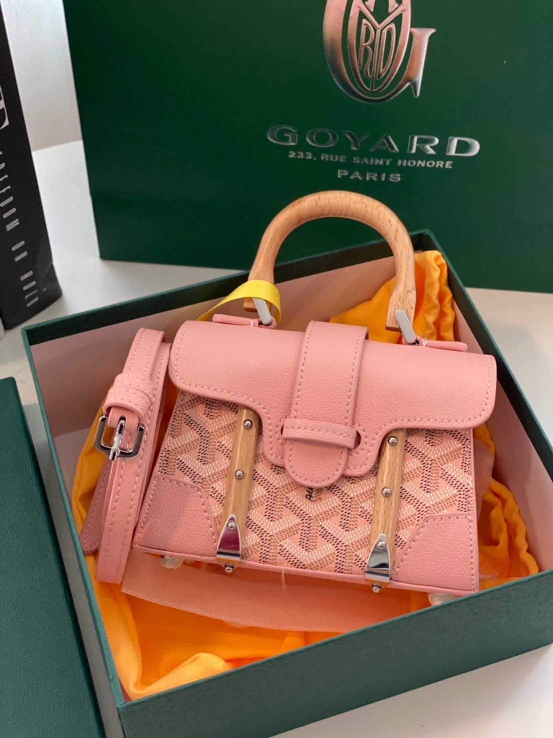 GOYARD SAIGON SIZE MINI 15cm เกรดท็อปออริเทียบแท้ ใช้สลับแท้ได้ ใช้งานต่างประเทศได้ Box set