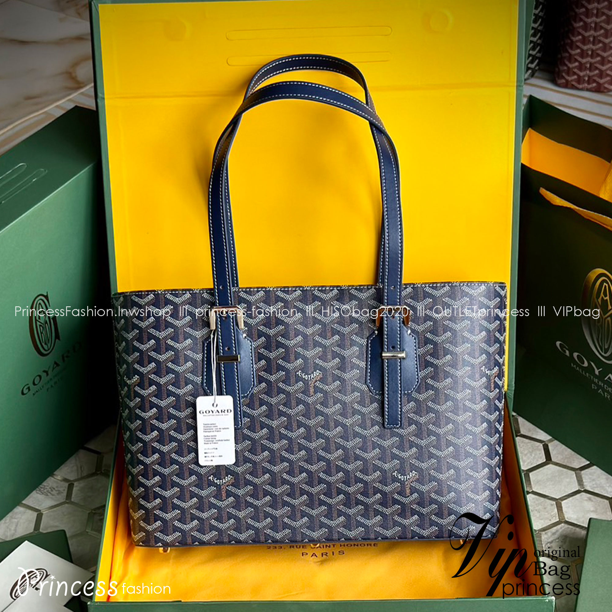 GOYARD Goyardine Sac Marie Galante MM / GOYARD Tote Bag กระเป๋าทรงโท้ทจุของได้เยอะ งานสวยเนี๊ยบ เกรดออริ สลับแท้ 1:1 ใช้ต่างประเทศได้