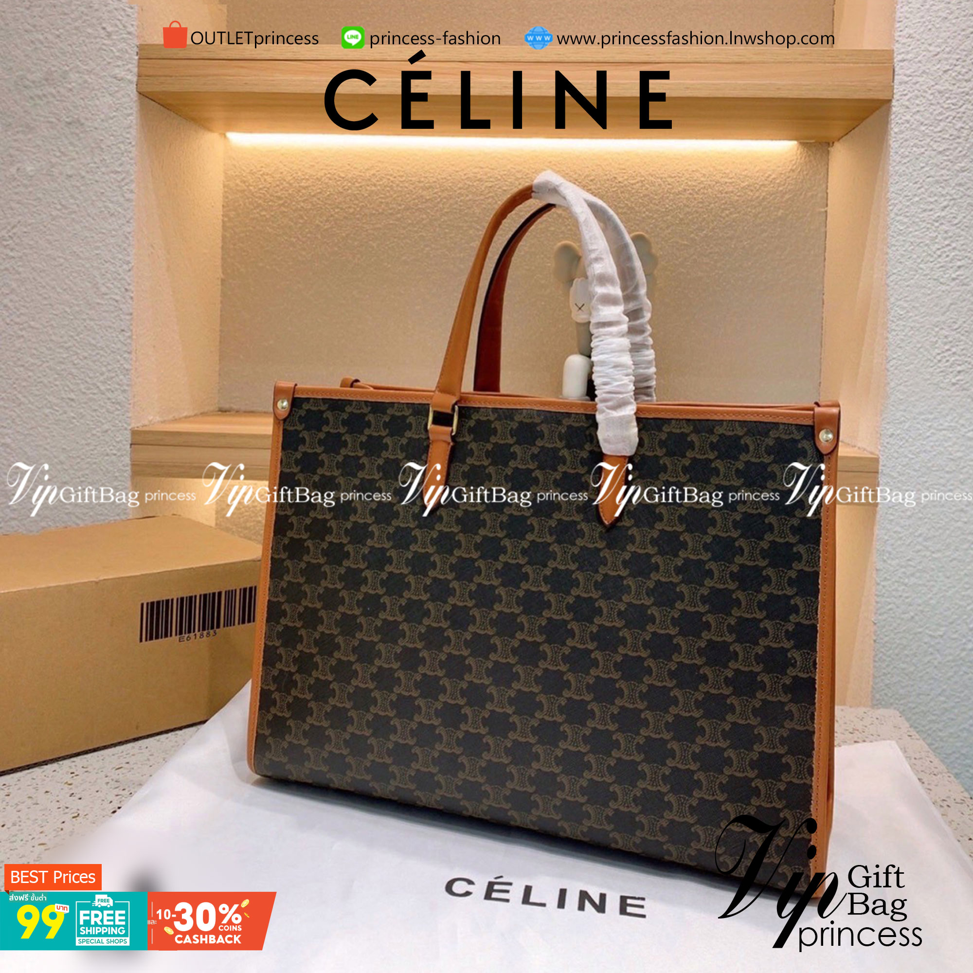 CELINE LARGE TOTE BAG กระเป๋าสะพาย celine ทรง shopping ทรงนี้คือทรงสุดฮิตใช้งานง่ายใส่ของได้เยอะช่องใหญ่ งานปั้มแบรนด์ทุกจุดงานจริงสวยมาพร้อมพร้อมสวยหรู หนังแท้สวยอยู่ทรงดีไซน์หรูคลาสสิค ภายในโล่งกว้างมีช่องซิป สามารถใส่เอกสาร A4 หนังสือ ipad Notebook ของ