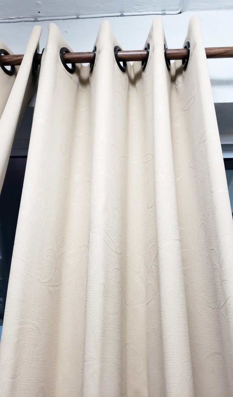 Zeal Angel ผ้าม่าน ก.270*ส.230ซม. สีครีมน้ำตาลอ่อน รุ่นกรอรี่ (Glory) มี 6 ขนาด (แถมสายรัด)