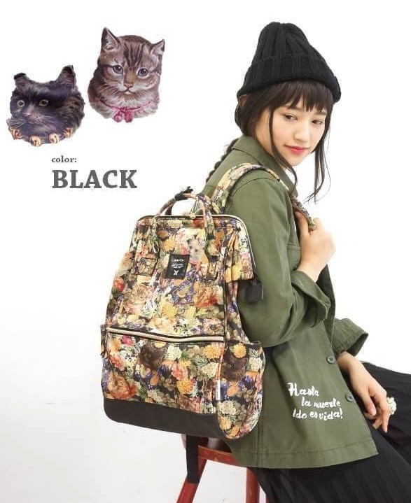 New arrival!!รุ่นใหม่ล่าสุด เป็นการร่วมกันของ Anello x Legato Largo ; Botanical & Cat nylon Cap fasteners Backpack รุ่นคลาสสิค กระเป๋าเป้สะพาย น้ำหนักเบา วัสดุไนล่อนผสมหนัง ภายในกว้าง น้ำหนักเบา ด้านหน้ามีช่องซิป พลาดไม่ได้กับสัญลักษณ์โครงกระเป๋าเพื่อการใ