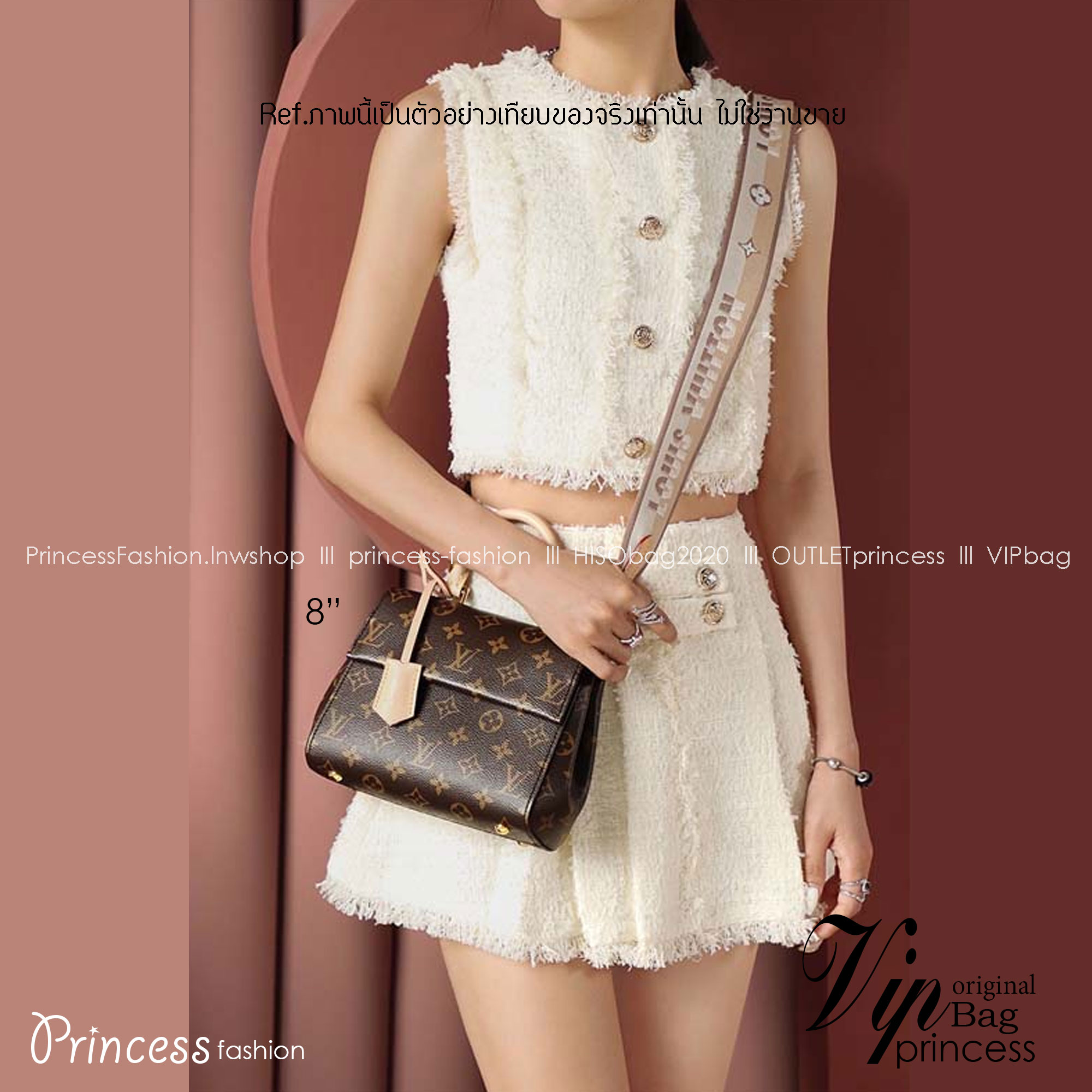 LV Cluny Mini Monogram Canvas Bag 20cm กระเป๋าถือใบเล็กแสนน่ารัก ลายโมโนแกรมแคนวาสสุดไอคอนิก พร้อมสายสะพายผ้าทรงสปอร์ต คอลขายดีตลอดกาล หูจับในตัว น้ำหนักเบา เป็นไอเท็มที่แมทช์ได้กับทุกสไตล์การแต่งตัว ราคาสุดคุ้ม