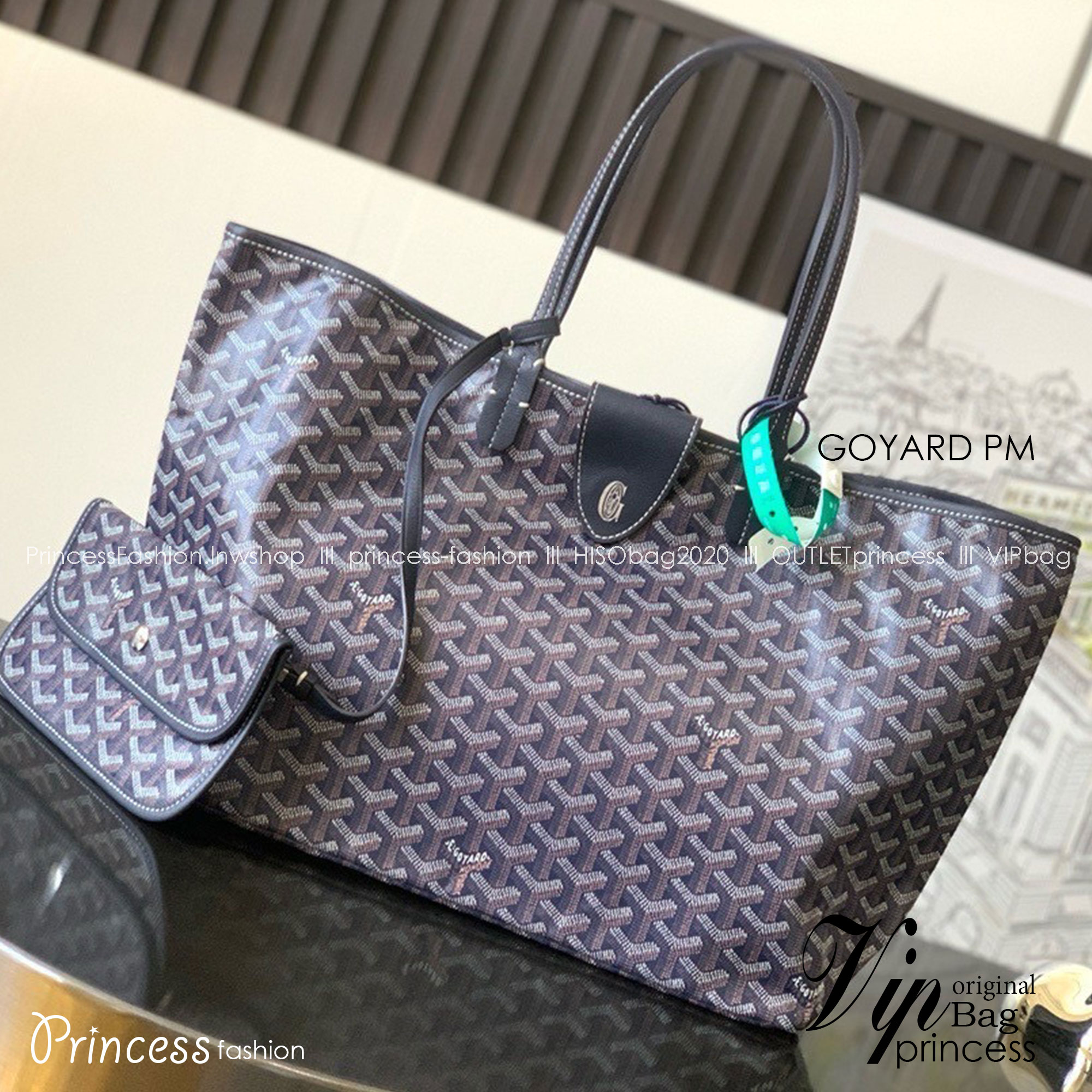 GOYARD PM TOTE BAG กระเป๋าทรงโท้ทใบใหญ่ หนังแท้สวยเป๊ะ เกรดท็อปออริ สลับแท้ 1:1 เกรดดีสุด ใช้ต่างประเทศได้ ผ่านทุก ตม.