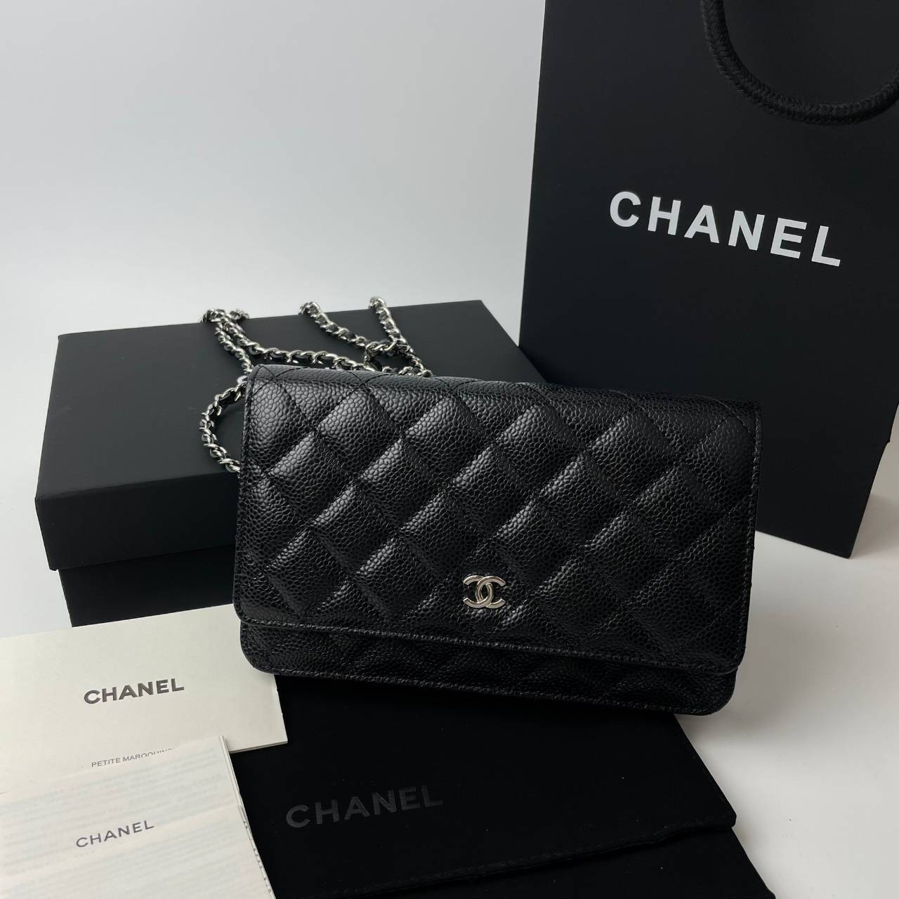 Chanel Wallet On Chain รุ่น Micro chip *หนังคาเวียร์* เกรดท็อปออริจินอล 1:1 สลับแท้ เกรดขายดีสุด งานสวยเป๊ะปัง ทรงสวยตรงปก ไม่ผิดหวัง ใช้งานต่างประเทศได้ ภาพถ่ายจากงานขายจริง
