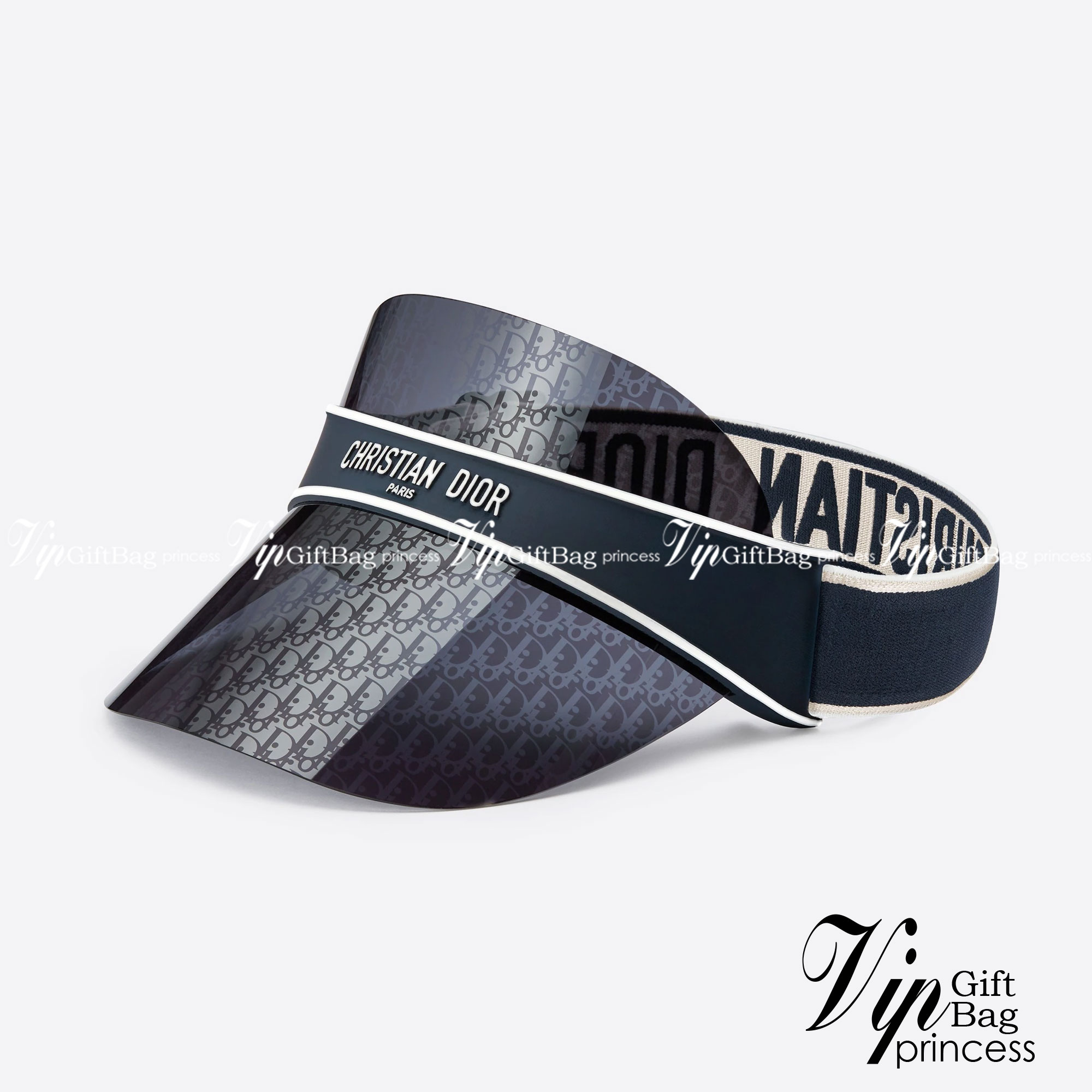 DiorClub V1U Blue Dior Oblique Visor / Dior Sun Visor Cap ภาพสินค้าถ่ายจากงานขายจริงใช้งานต่างประเทศได้