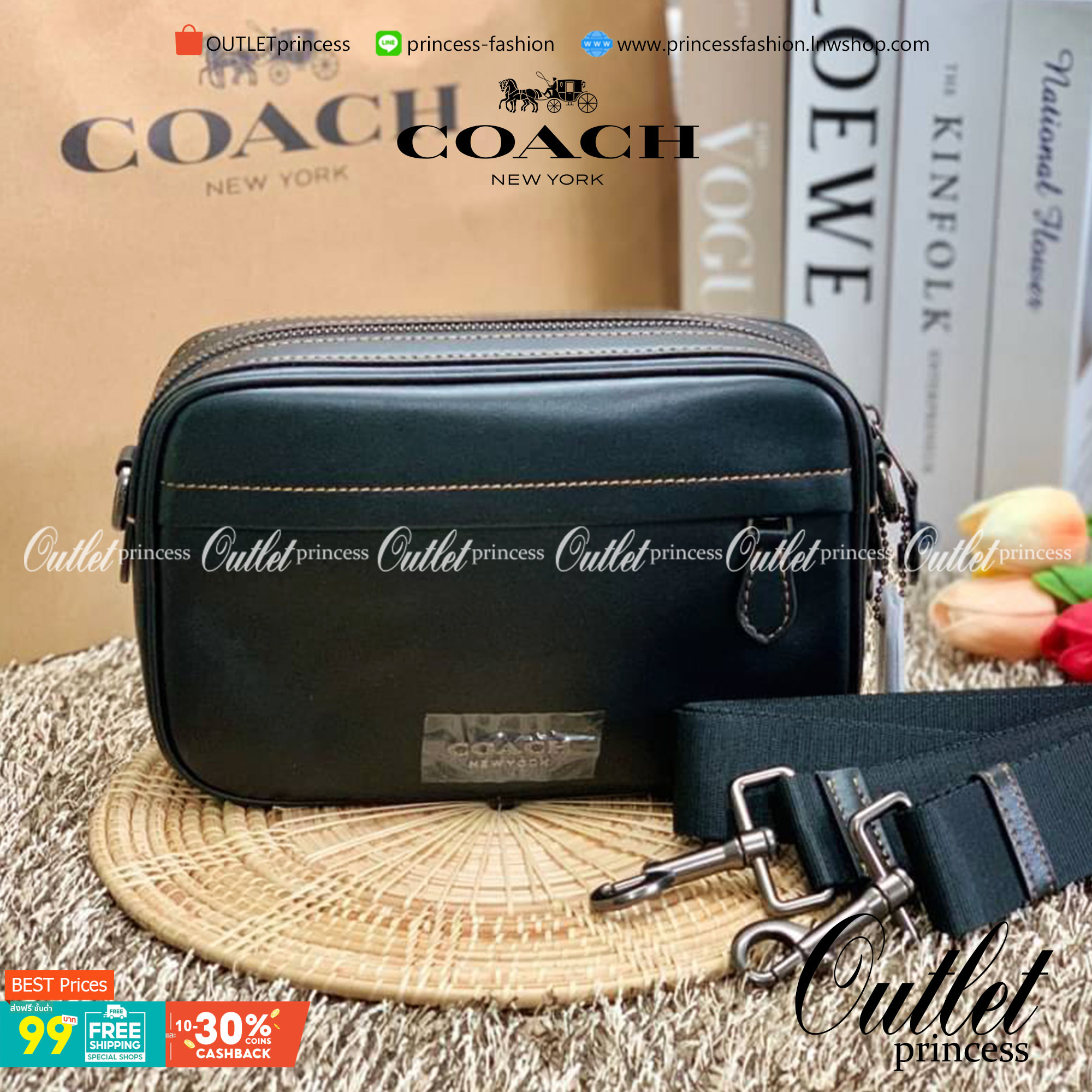 3สีเข้าใหม่งานคุณภาพอีกแล้วคับท่านน ทั้งสี ทั้งหนังสวยมากๆค่าา!! COACH GRAHAM CROSSBODY BAG ((39946)) พร้อมส่ง! กระเป๋าสะพายแบบครอสบอดี้ร์ ใช้ได้ทั้งชาย//หญิง หนังแท้อย่างดี เรียบหรูค่ะ ด้านหน้ามีช่องซิปซ่อนให้หนึ่งช่อง ช่องซิปหลักกว้าง ใส่ของจำเป็นได้ครบ