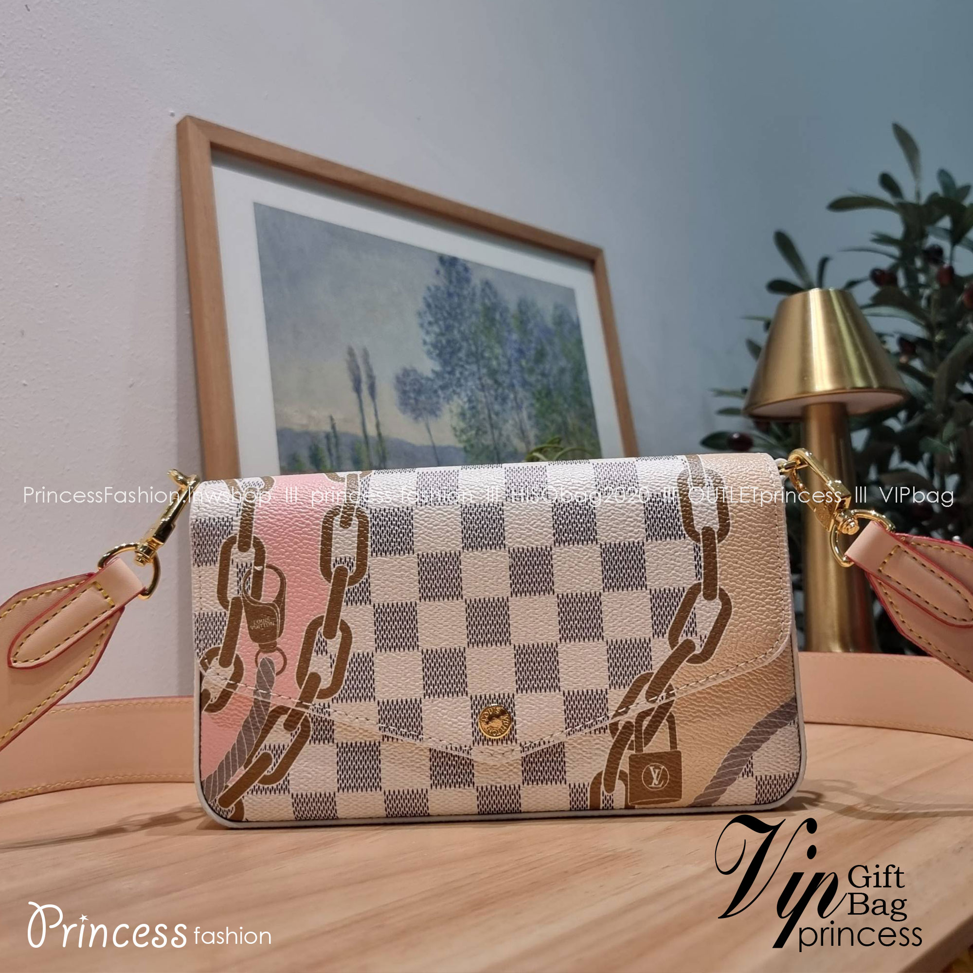 LV Felicie Pochette Damier Azur Canvas - Wallets and Small Leather / LV DAMIER AZUR POCHETTE WITH NAUTICAL PRINT เป็นหนึ่งคอลใหม่ที่มอบสีสันสดใสรับ summer ได้ดี กับกระเป๋าสะพายทรงพอช ดีไซน์ออกมาให้ใช้งานได้หลากหลาย