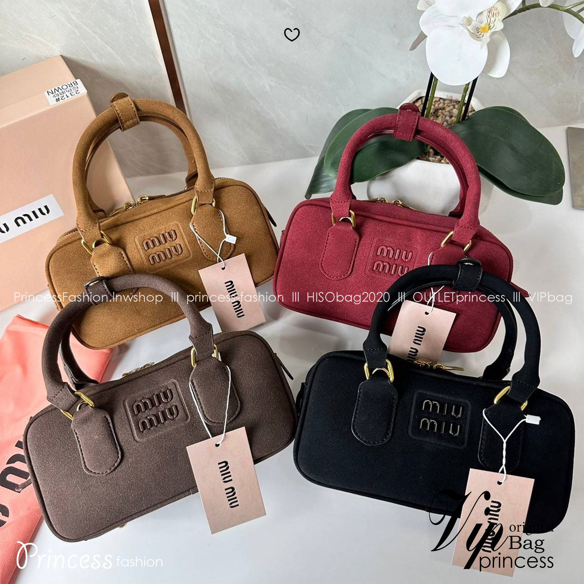 MIU MIU Arcadie padded suede top-handle bag กระเป๋าถือ/สะพาย คอลใหม่ล่าสุด รุ่นฮอทดีไซน์เหลี่ยม งานกำมะหยี่หนังกลับสวยละมุน น่ารักน่าใช้มากค่ะ