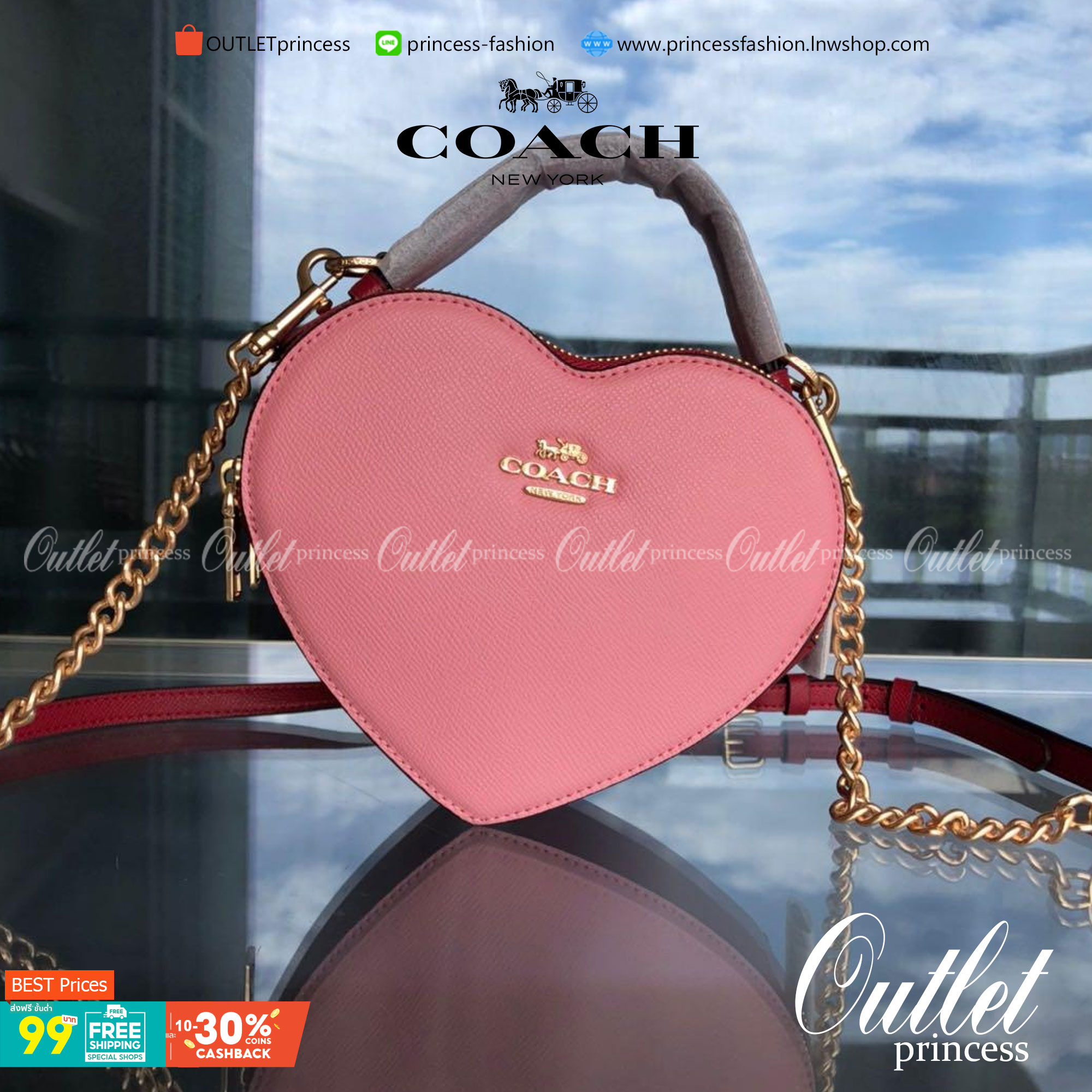 COACH HEART CROSSBODY BAG ((C5118//C5119)) 💥Limited edition หลงรักแน่นอน💋 พร้อมส่งที่ไทยก่อนใครวันนี้! ✔️กระเป๋ารูปหัวใจน่ารักมากๆค่ะ หนังแท้อย่างดีสวยงาม