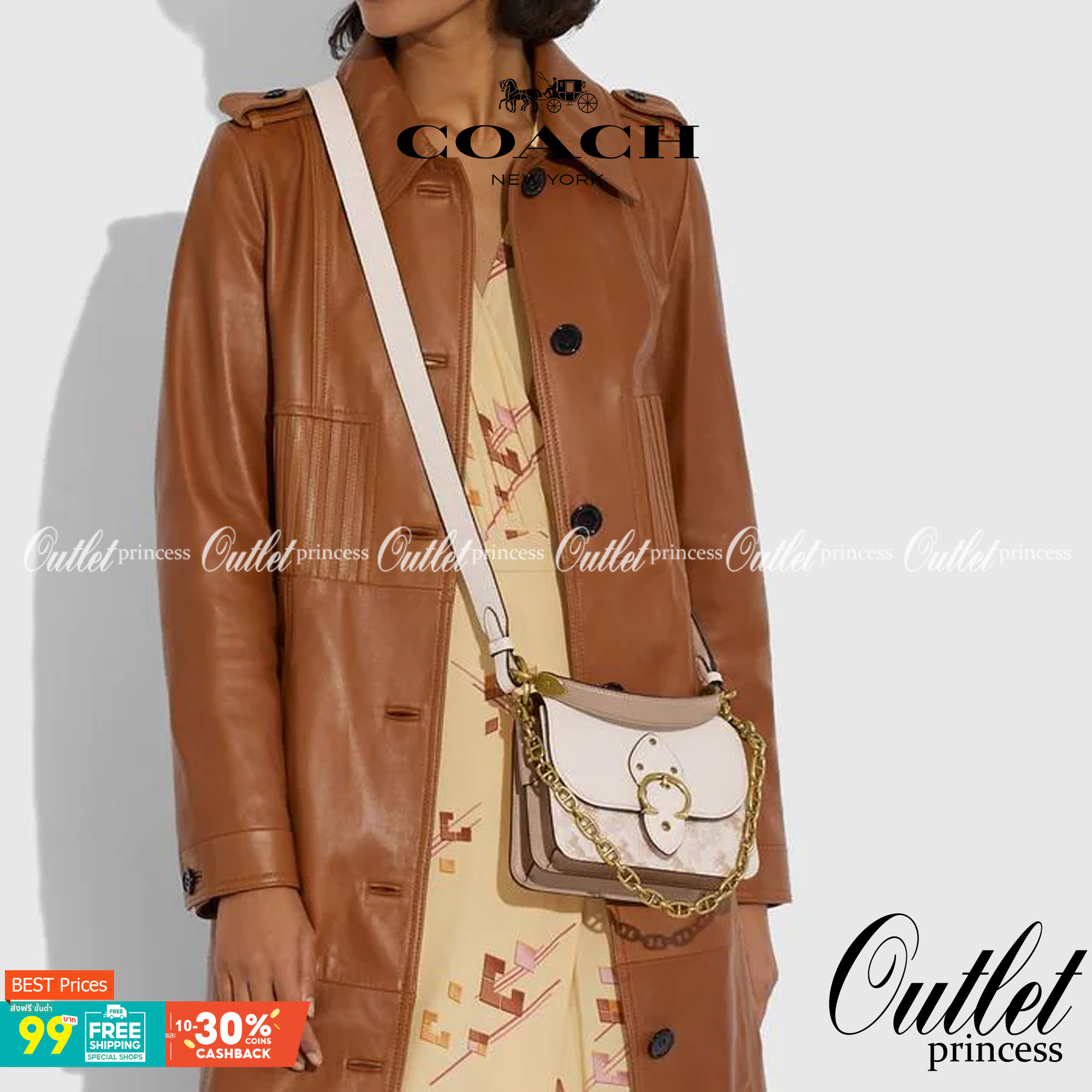 COACH 4503 BEAT SHOULDER BAG 18 with HORSE & CARRIAGE พร้อมส่งที่ไทย