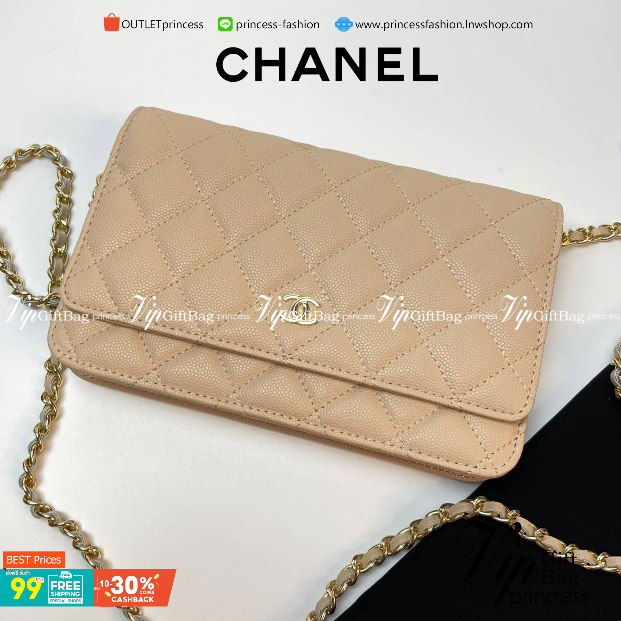 VIP 】หนังแท้ CHANEL WOC style โทนสีพาสเทล กระเป๋าสะพายทรงสวยตลอดกาล วัสดุหนังลายคาเวียร์ เนื้อนุ่ม อยู่ทรงคุณภาพดีตามแบบฉบับของแบรนด์ น้ำหนักเบา ด้านหน้ามีโลโก้แบรนด์อะไหล่หรู มีช่องใส่บัตร ใส่ของจุกจิก เปิดปิดด้วยฝาปิดกระดุม ซับในหนัง ตัวจริงสวยมากๆถูกใจ