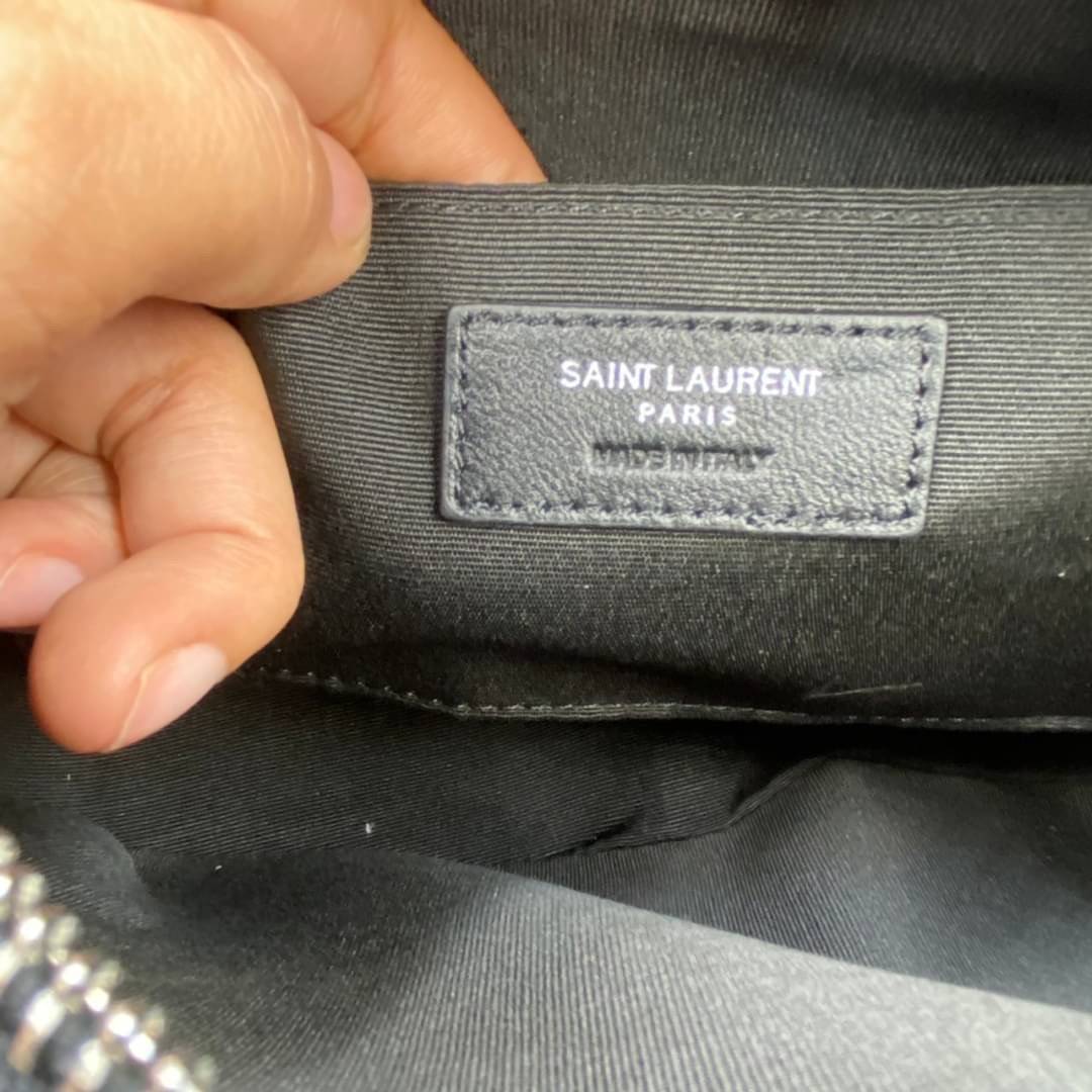 VIP 】หนังแท้ YSL SAINT LAURENT Lou Medium Monogram YSL Calf Crossbody Bag