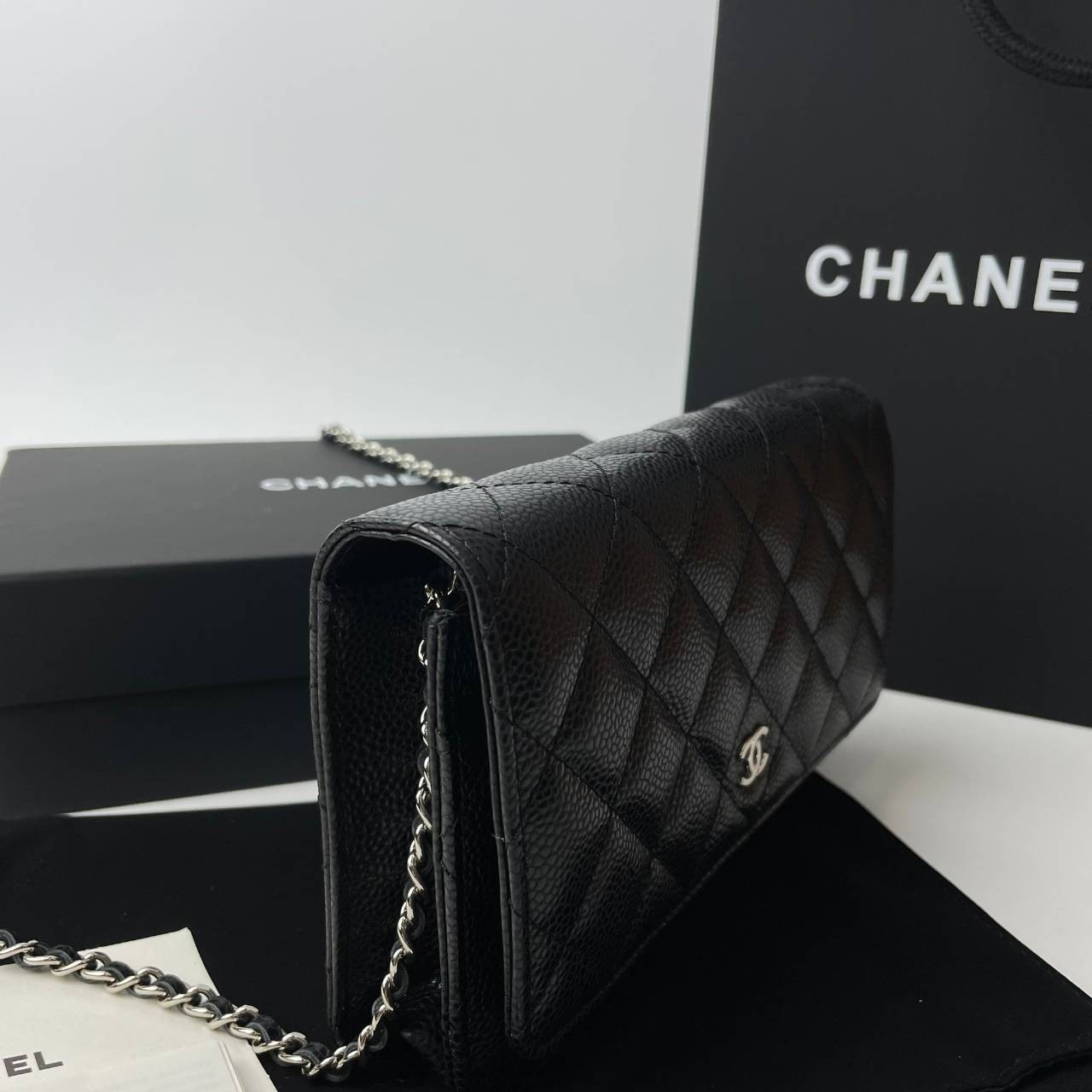 Chanel Wallet On Chain รุ่น Micro chip *หนังคาเวียร์* เกรดท็อปออริจินอล 1:1 สลับแท้ เกรดขายดีสุด งานสวยเป๊ะปัง ทรงสวยตรงปก ไม่ผิดหวัง ใช้งานต่างประเทศได้ ภาพถ่ายจากงานขายจริง