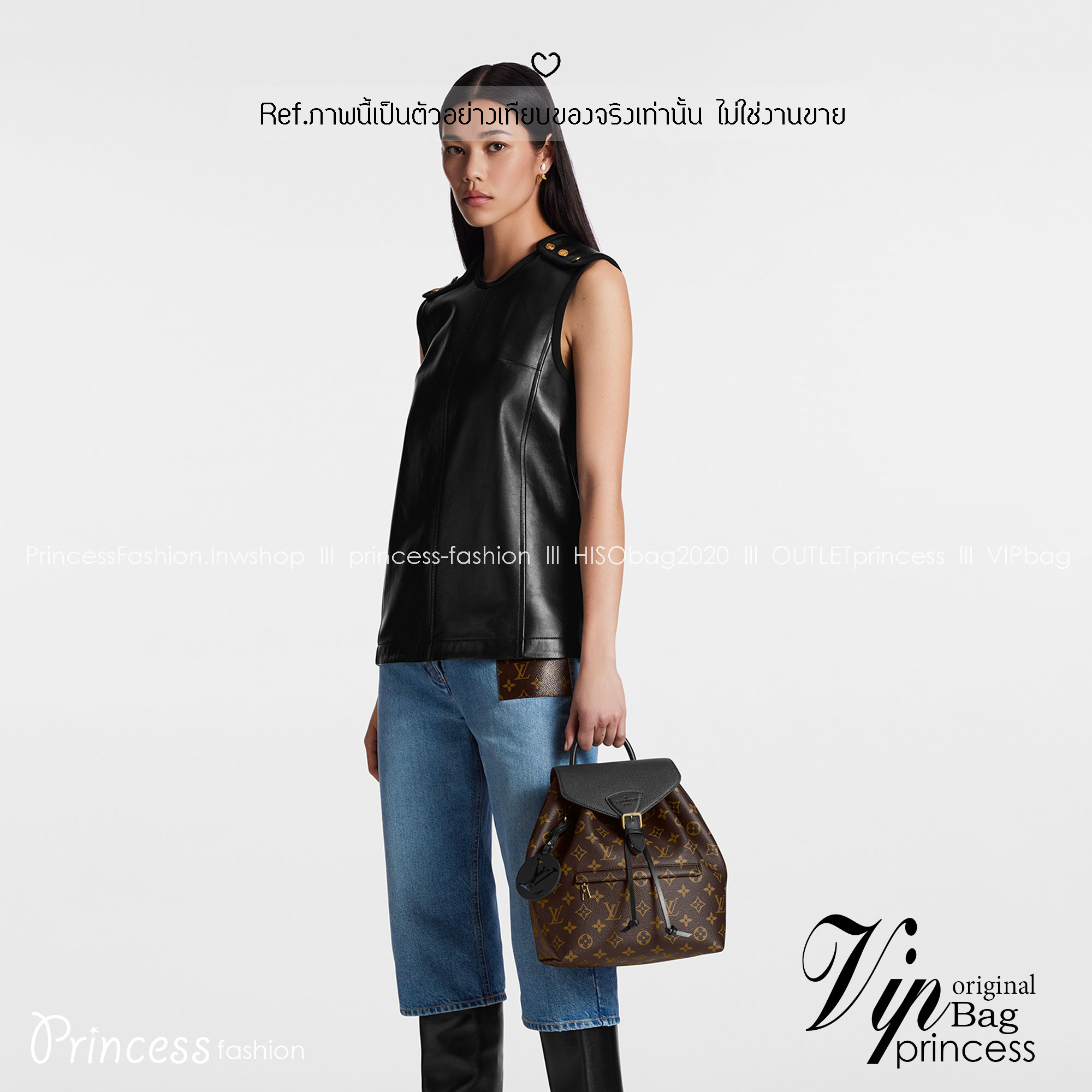 LV Montsouris PM Backpack กระเป๋าเป้ดีไซน์เรียบหรูเป็นเอกลักษณ์ จะถือหรือสะพายข้างก็สวยติดแกลม ขนาดกำลังสวยน่าใช้ตอบโจทย์แน่นอน