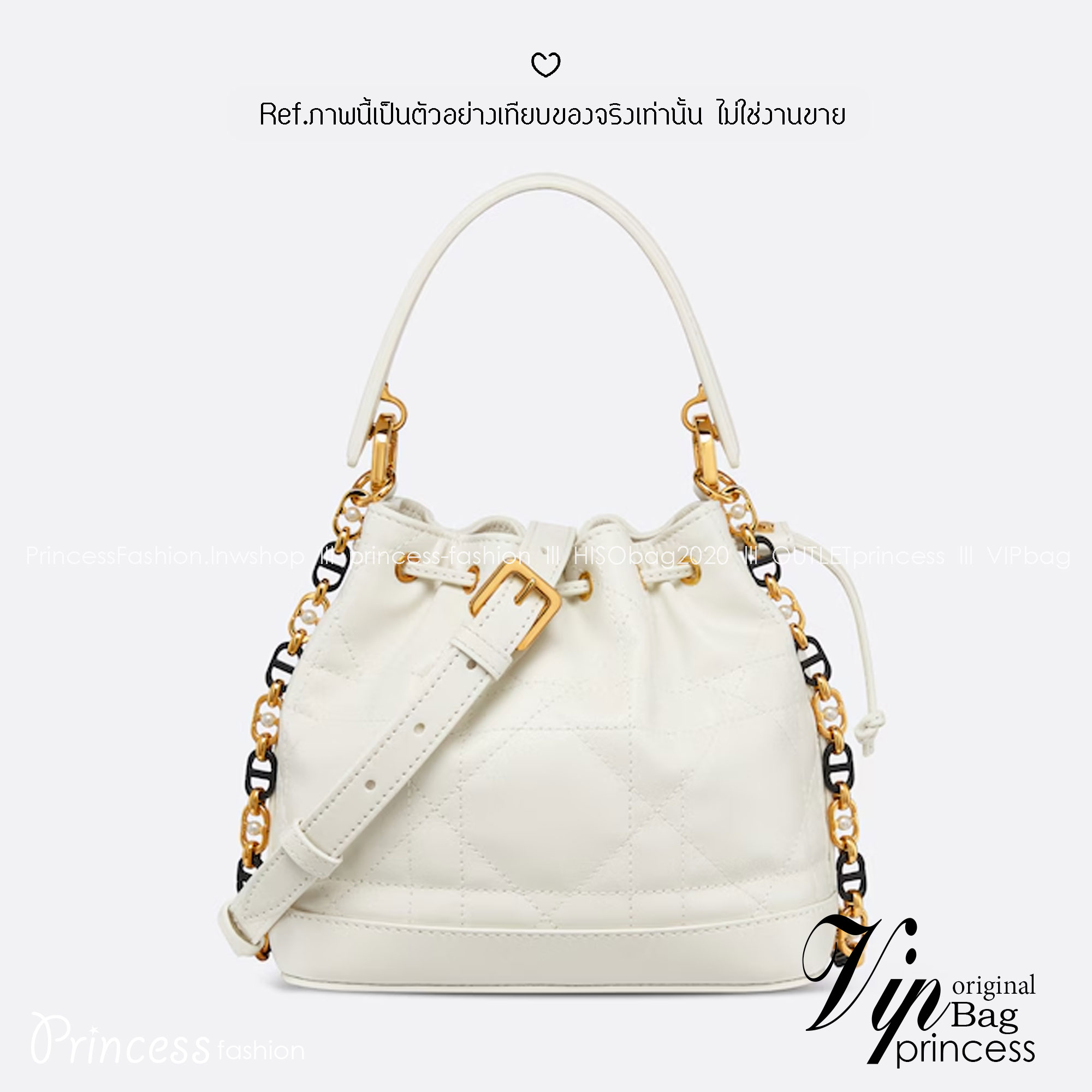 DIOR Small Dior Jolie Bucket Bag กระเป๋าทรงถังรูปทรงทันสมัย สง่างามเหนือกาลเวลา เกรดท็อปออริ สลับแท้ 1:1