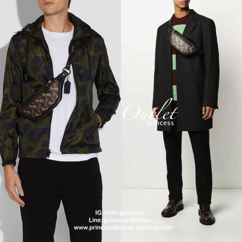 Coach Rivington Belt Bag 7 With Horse And Carriage Print กระเป๋าหนังคาดอกสุดเท่ ขนาดกำลังดี ภายในกว้าง เปิดปิดด้วยซิป ลายโลโก้แบรนด์ ดูคลาสสิคทีเดียว ใช้ได้ทั้งหญิงและชาย พร้อมส่งราคาสุดคุ้มค่ะ