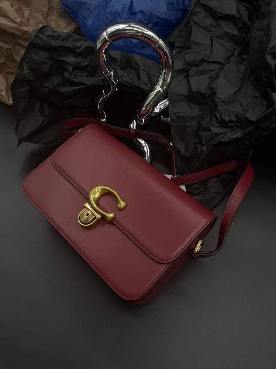 สวยละมุนตาละมุนใจม๊ากก!!🌺🌈 //>>COACH STUDIO GLOVETANNED LEATHER SHOULDER BAG (C6641)🌺ห้ามพลาดเด็ดขาด!! สวยละมุน เรียบหรู ดูแพงสุดๆ!! //กระเป๋าถือ กระเป๋าสะพาย ดีไซน์เนี้ยบ! เฉียบมาก!// วัสดุหนังแท้ หนังเรียบเต็มใบ อยู่ทรง สวย