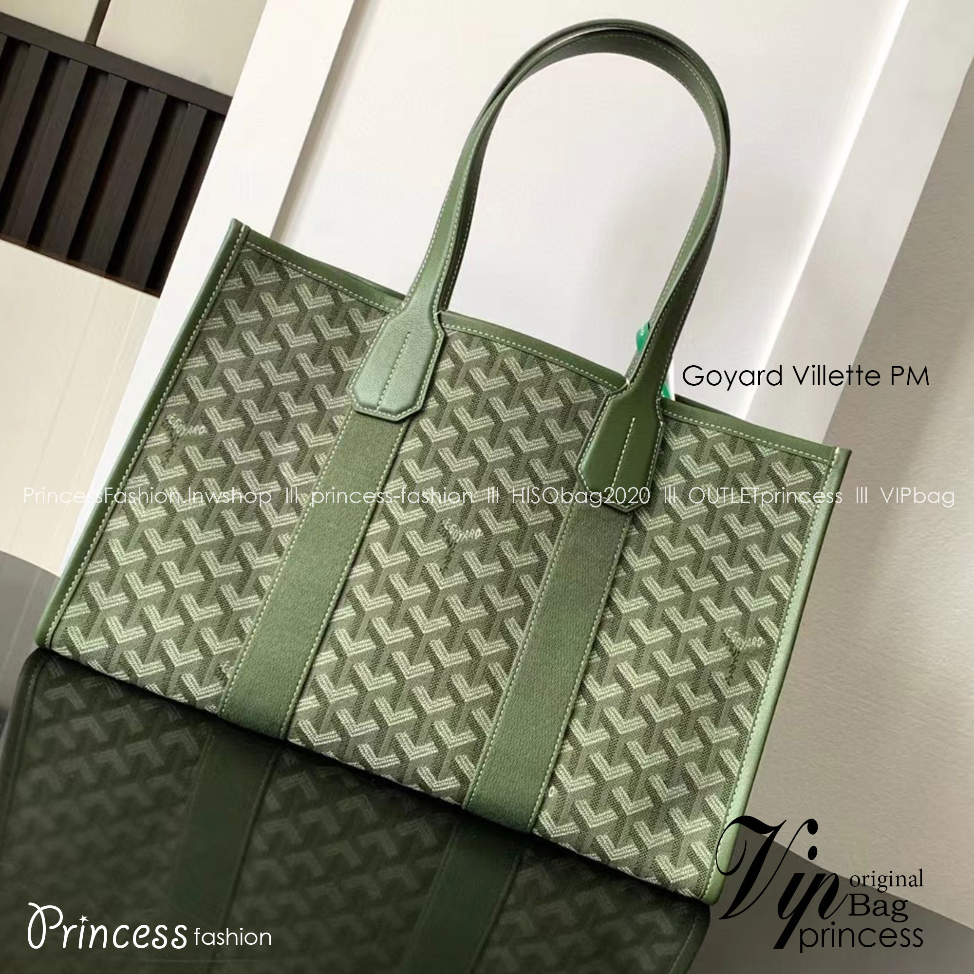 GOYARD Villette Jacquard Tote Bag PM กระเป๋าทรงโท้ทใบใหญ่ หนังแท้สวยเนี๊ยบ เกรดท็อปออริ สลับแท้ 1:1 เกรดดีสุด ใช้ต่างประเทศได้ ผ่านทุก ตม.