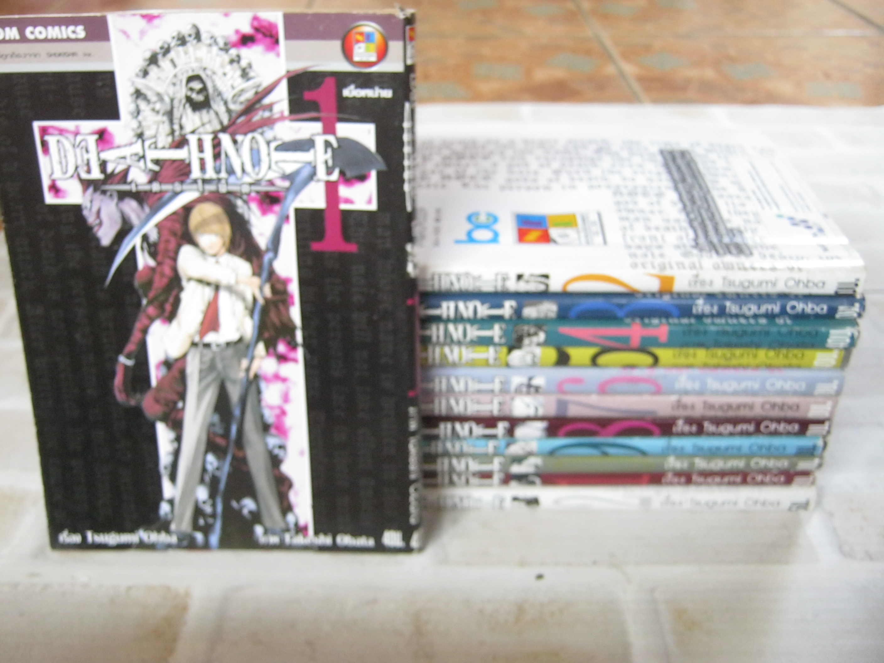 DEATHNOTE ครบชุด 12 เล่มจบ เรื้อง Tsugumi Ohba , ภาพ Takeshi Obata เขียน***สินค้าหมด***