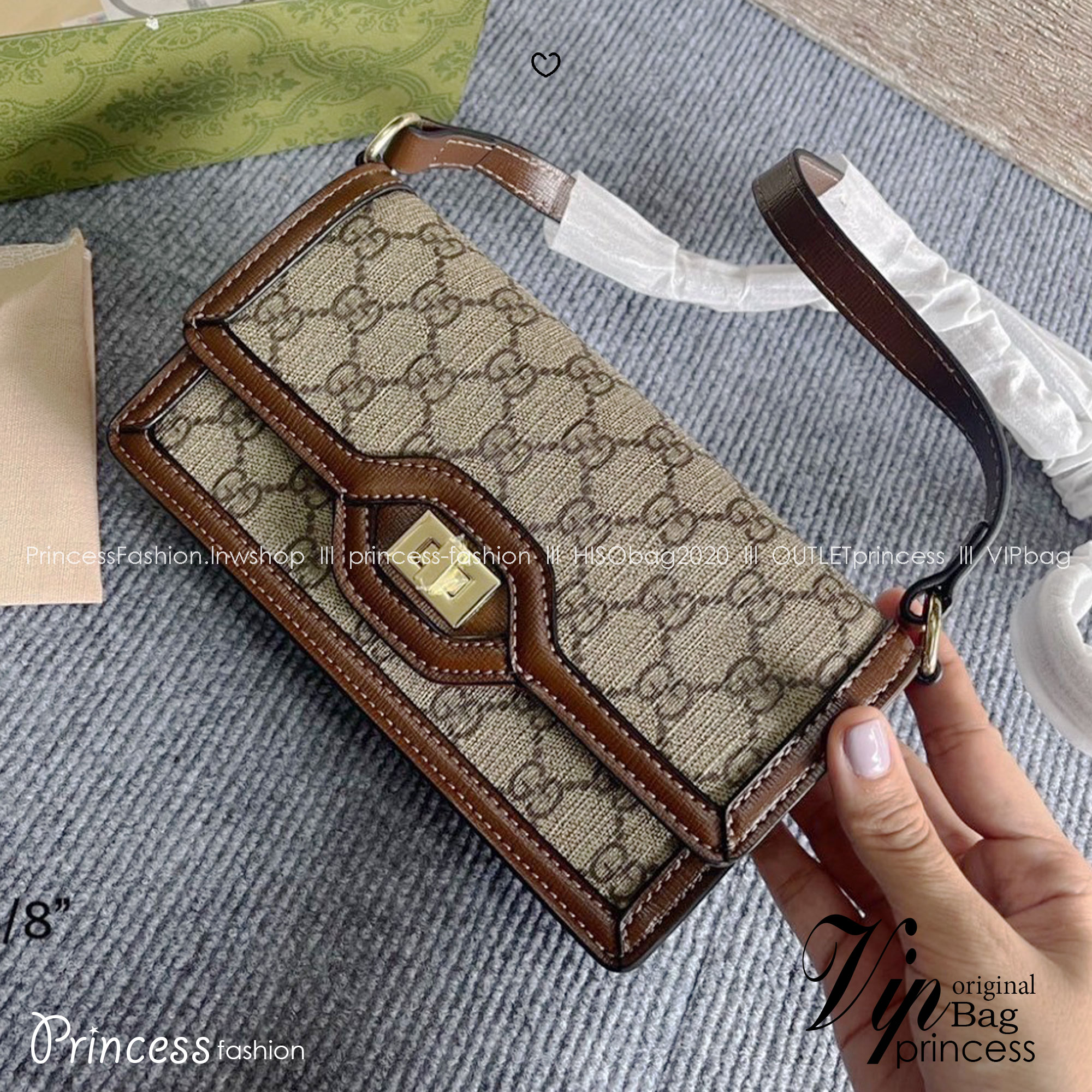 GUCCI Luce Mini Crossbody GG Canvas Bag กระเป๋าสะพายดีไซน์วินเทจ รุ่นฮิตในตำนาน ดีไซน์ร่วมสมัยสวยเรียบหรู สะพายง่ายไม่เจ็บไหล่ รูปทรงดีไซน์ร่วมสมัย