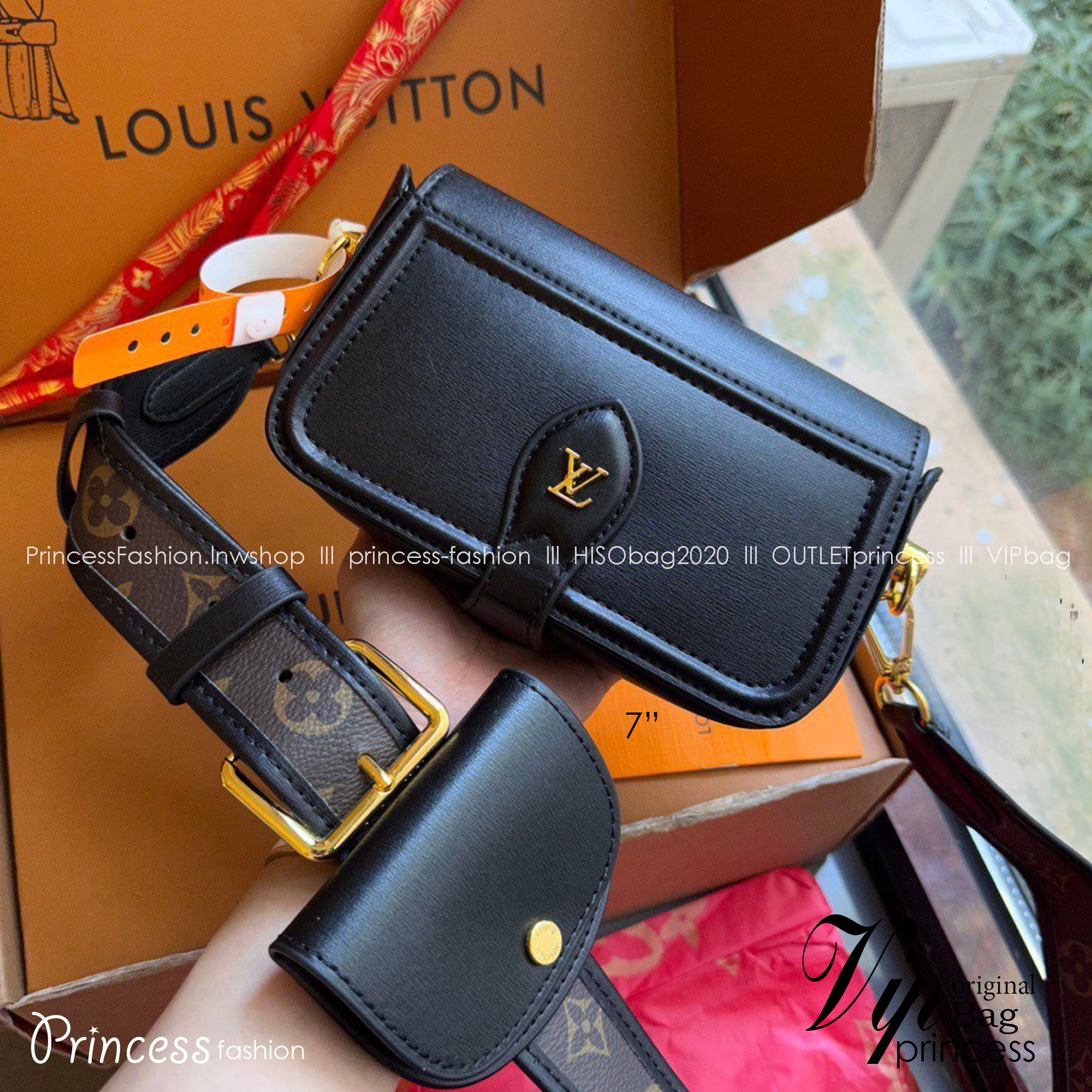 พร้อมส่ง 2 ไซส์ 💖💖 LV officier crossbody bag / LV Officier Pouch With Strap กระเป๋าสะพายดีไซส์คล่องตัว เท่ๆ คูลๆ ใช้งานสะดวก พร้อมใบลูกน่ารัก และสายสะพายเส้นใหญ่