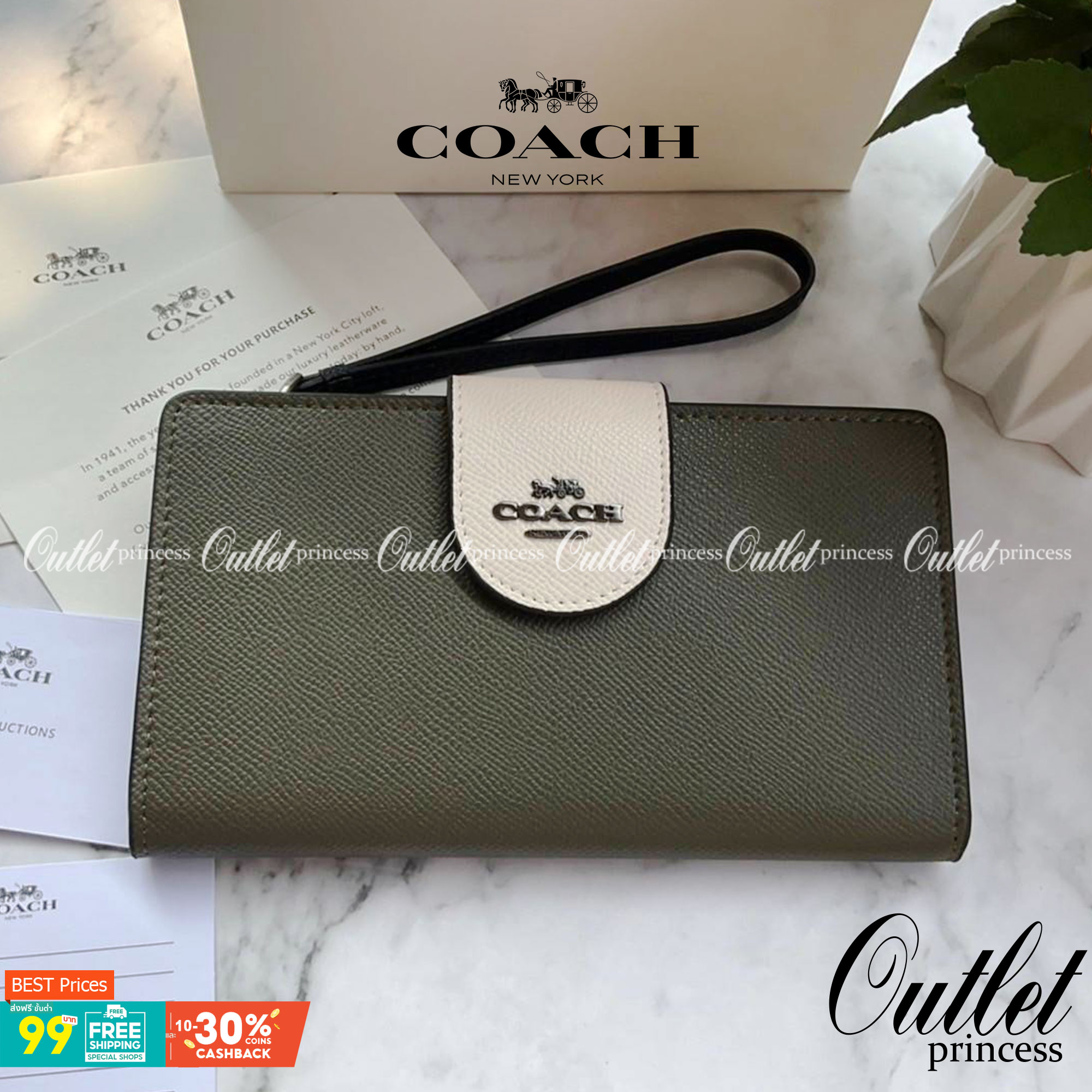 COACH TECH WALLET (COACH C2869) New Coach กระเป๋าสตางค์ใบยาวรุ่นใหม่ ใส่โทรศัพท์ได้ด้วยน๊า!! คอลเลคชั่นสวยหรู