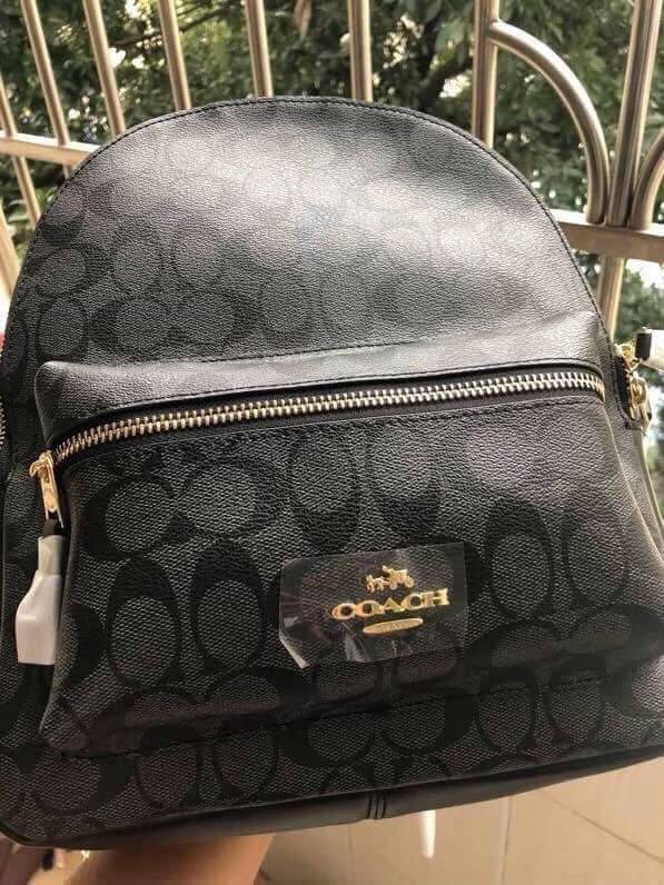 ของแท้ 💯% Coach F32200 Medium Charlie Backpack In Signature Canvas (3สี ดำ,น้ำตาลเข้ม/อ่อน)